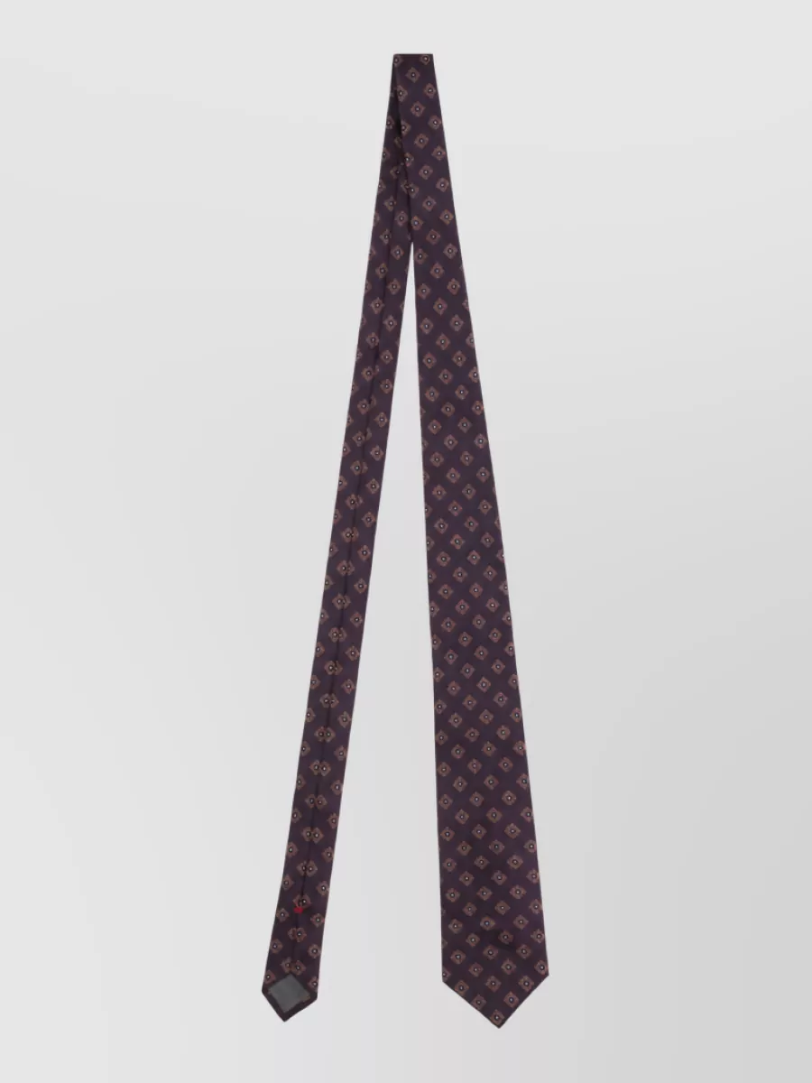 Brunello Cucinelli silk geometric-print tie