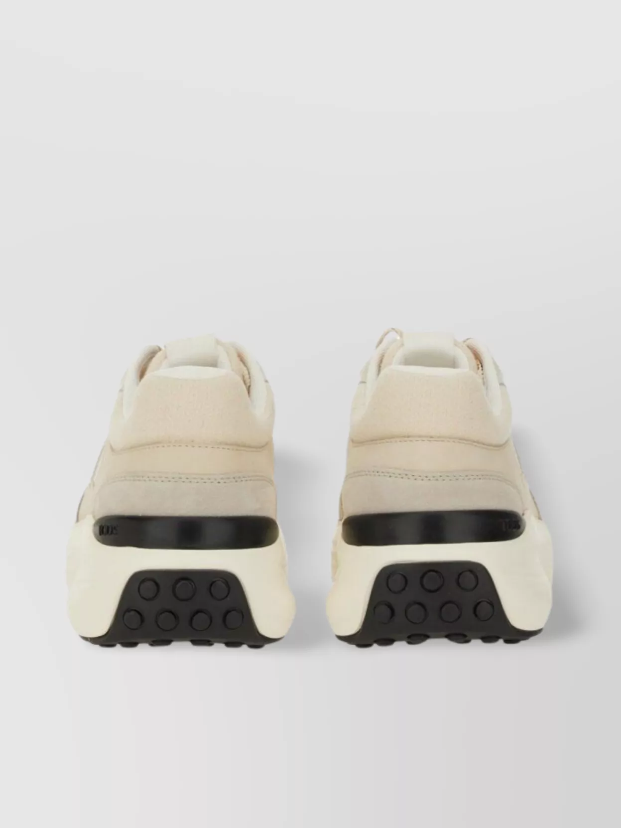 Tod's Low-top Round Toe Rubber Sole Sneakers In White