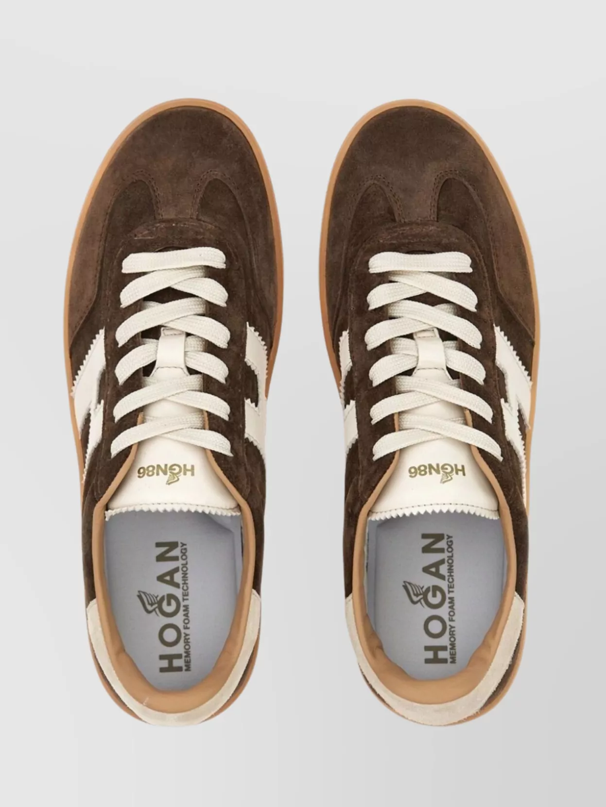 Hogan Stylish Sneakers With Contrast Panel And Suede Finish