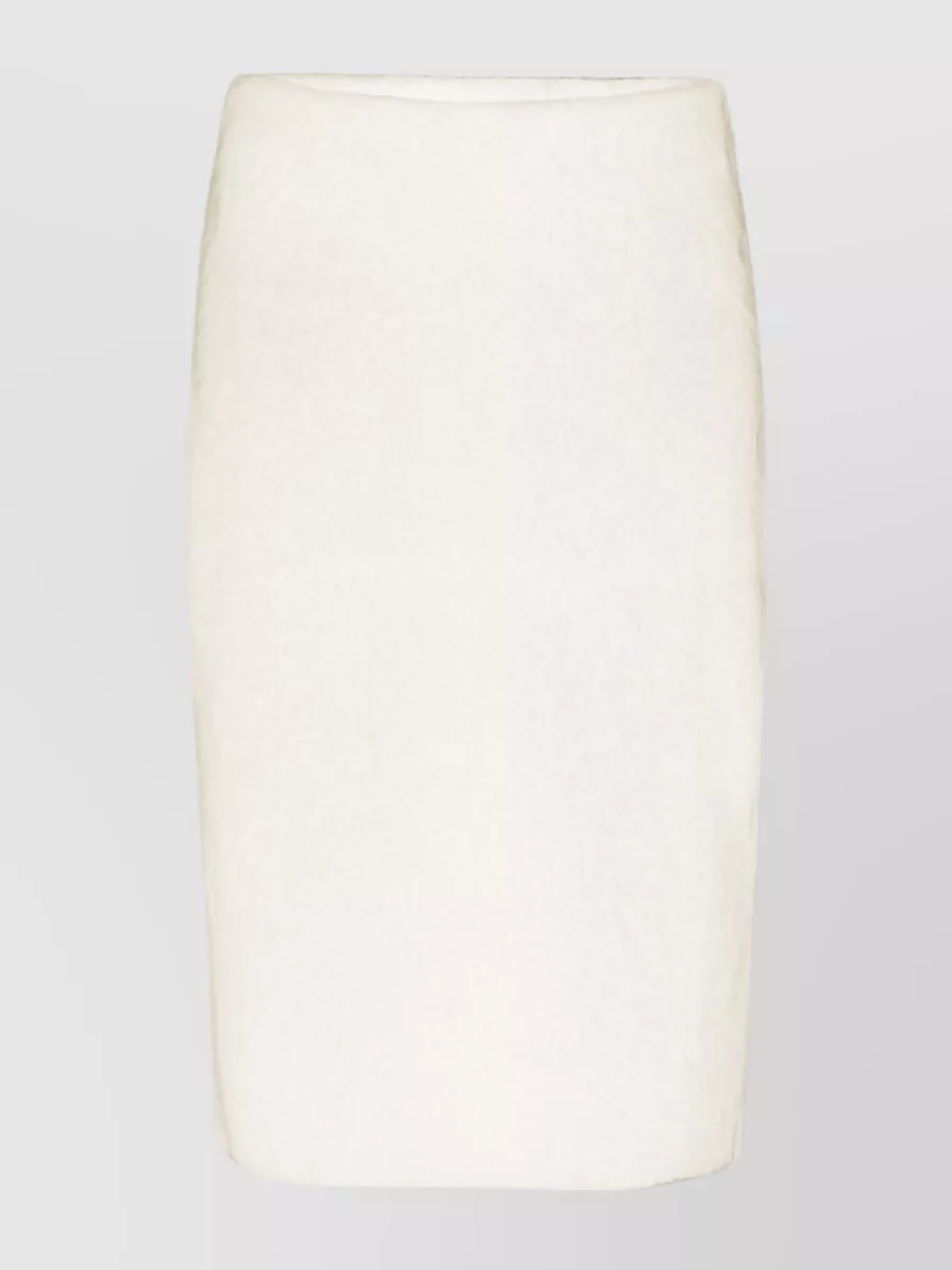 Shop Jw Anderson Pencil Skirt In Wool Blend In White