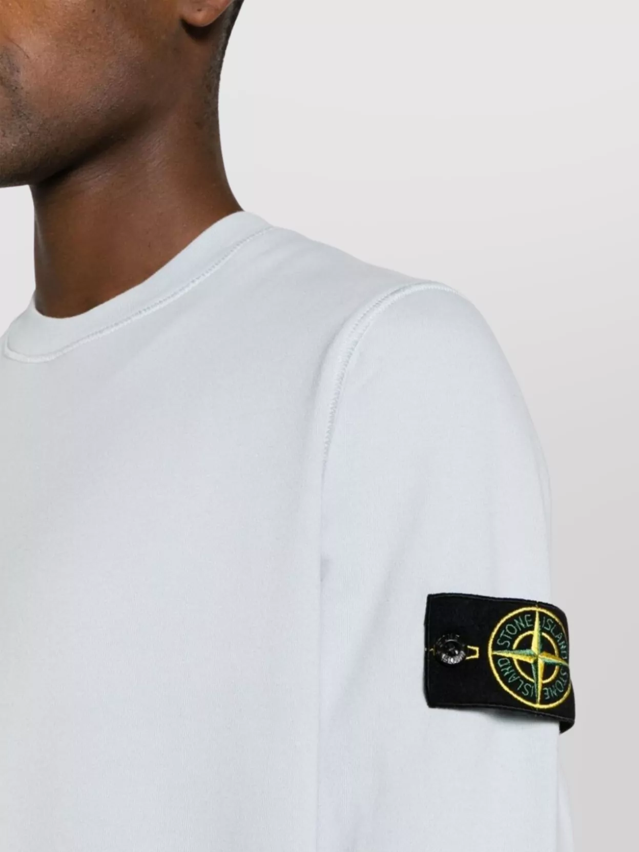 Stone Island Ribbed Crewneck Sweater With Hem Detail