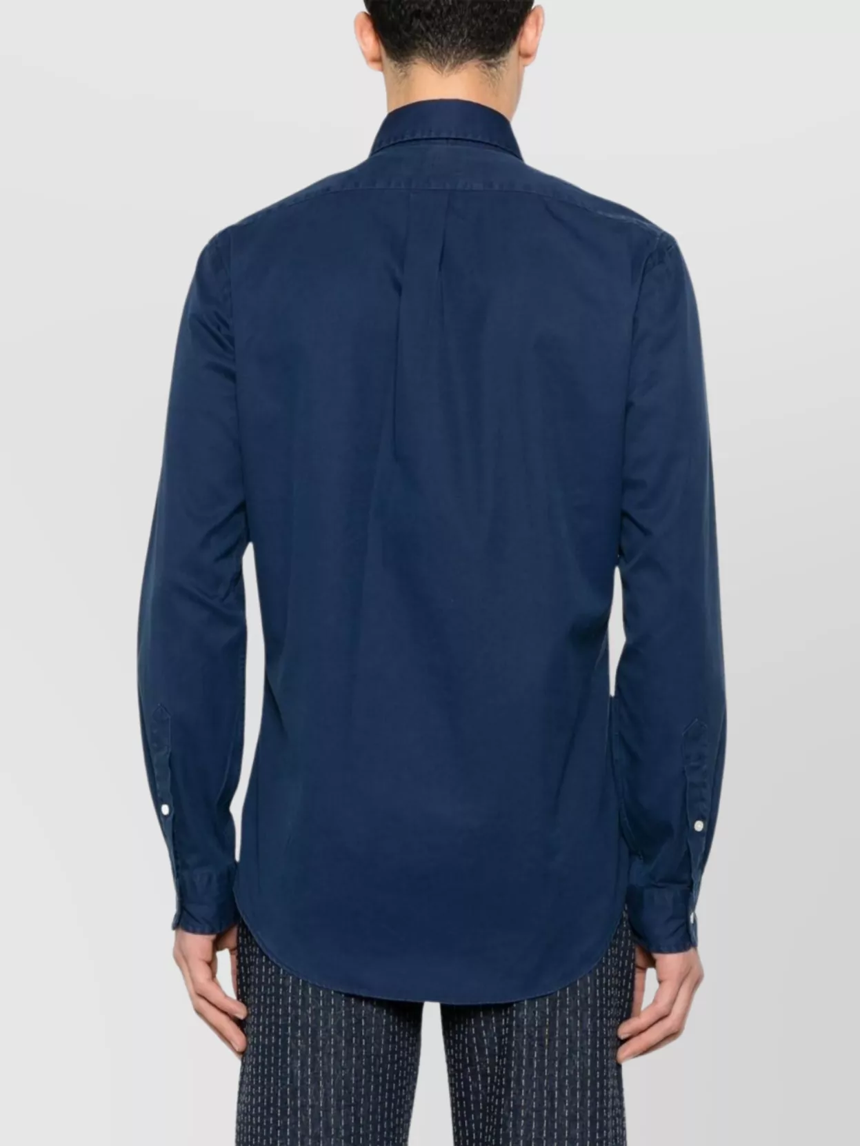 Ralph Lauren Logo Shirt With Button-Down Collar And Box-Pleat Detail