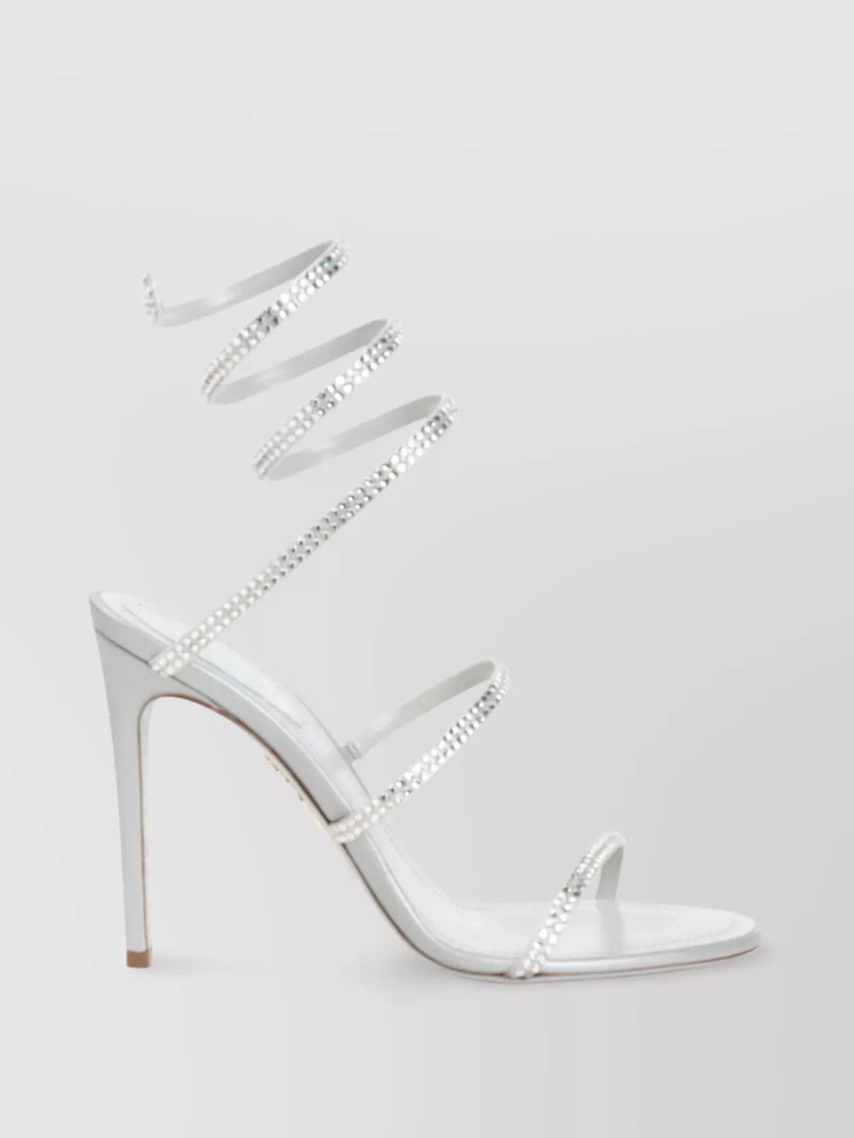 Rene Caovilla Crystal Spiral Stiletto Heel Sandals