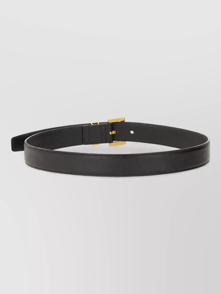 Saint Laurent Leather Cassandre Belt