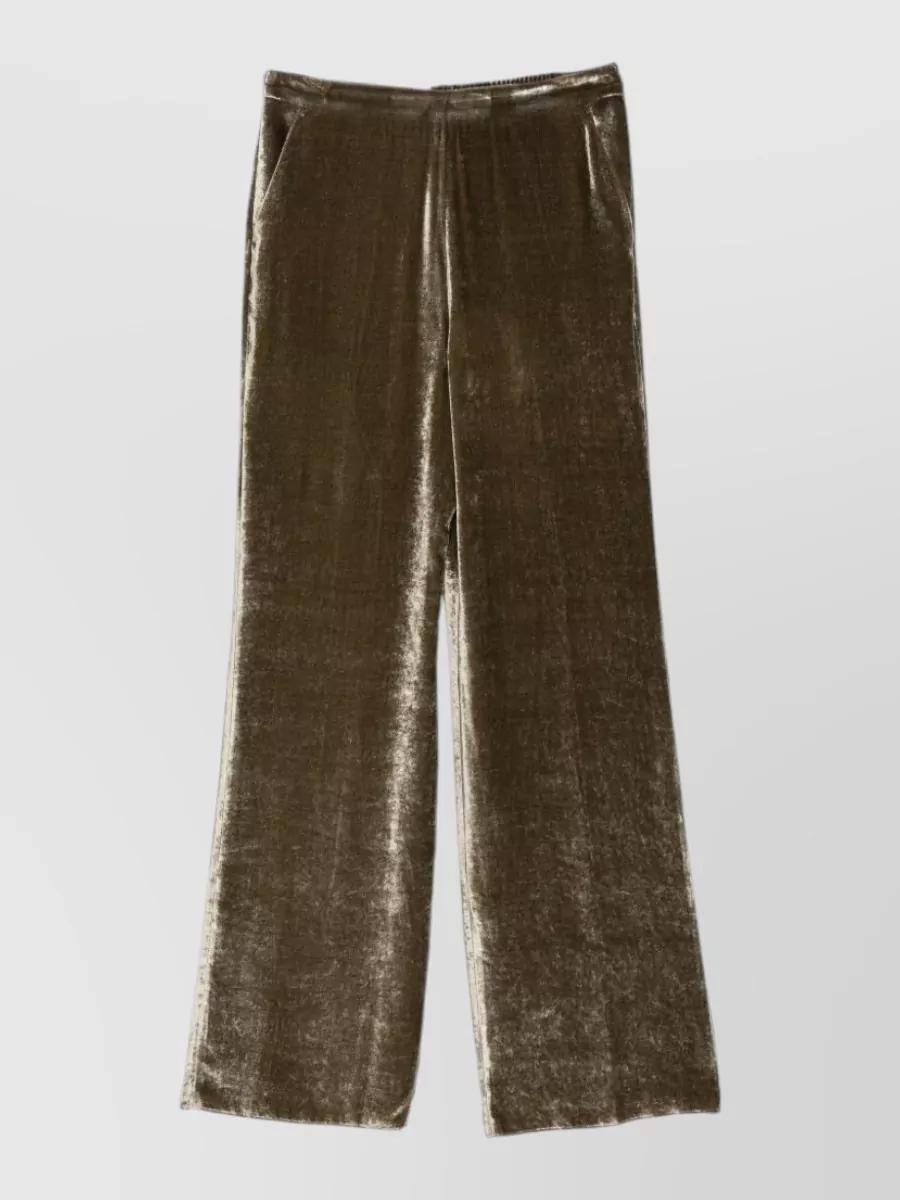 Etro Velvet Wide-Leg Relaxed-Fit Trousers