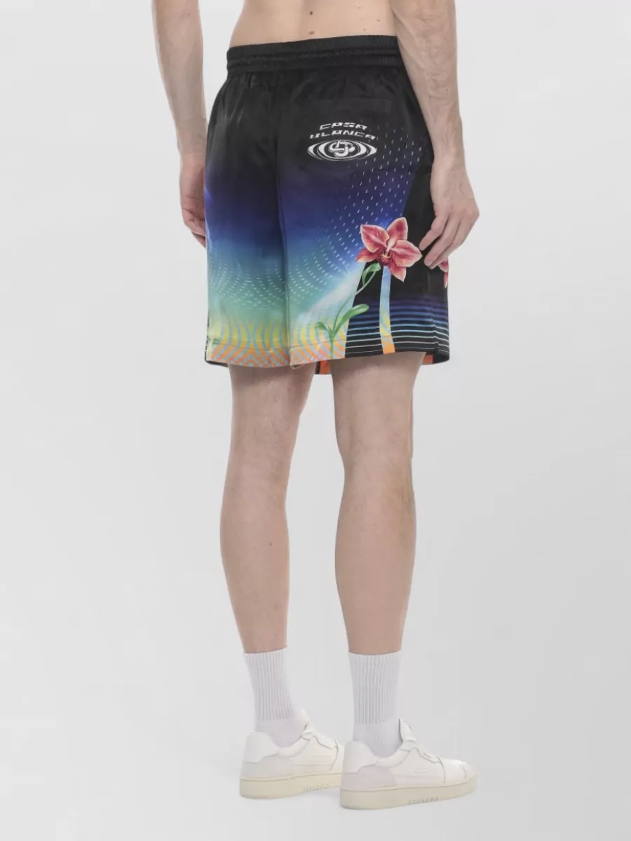Casablanca Silk Printed Bermuda Shorts