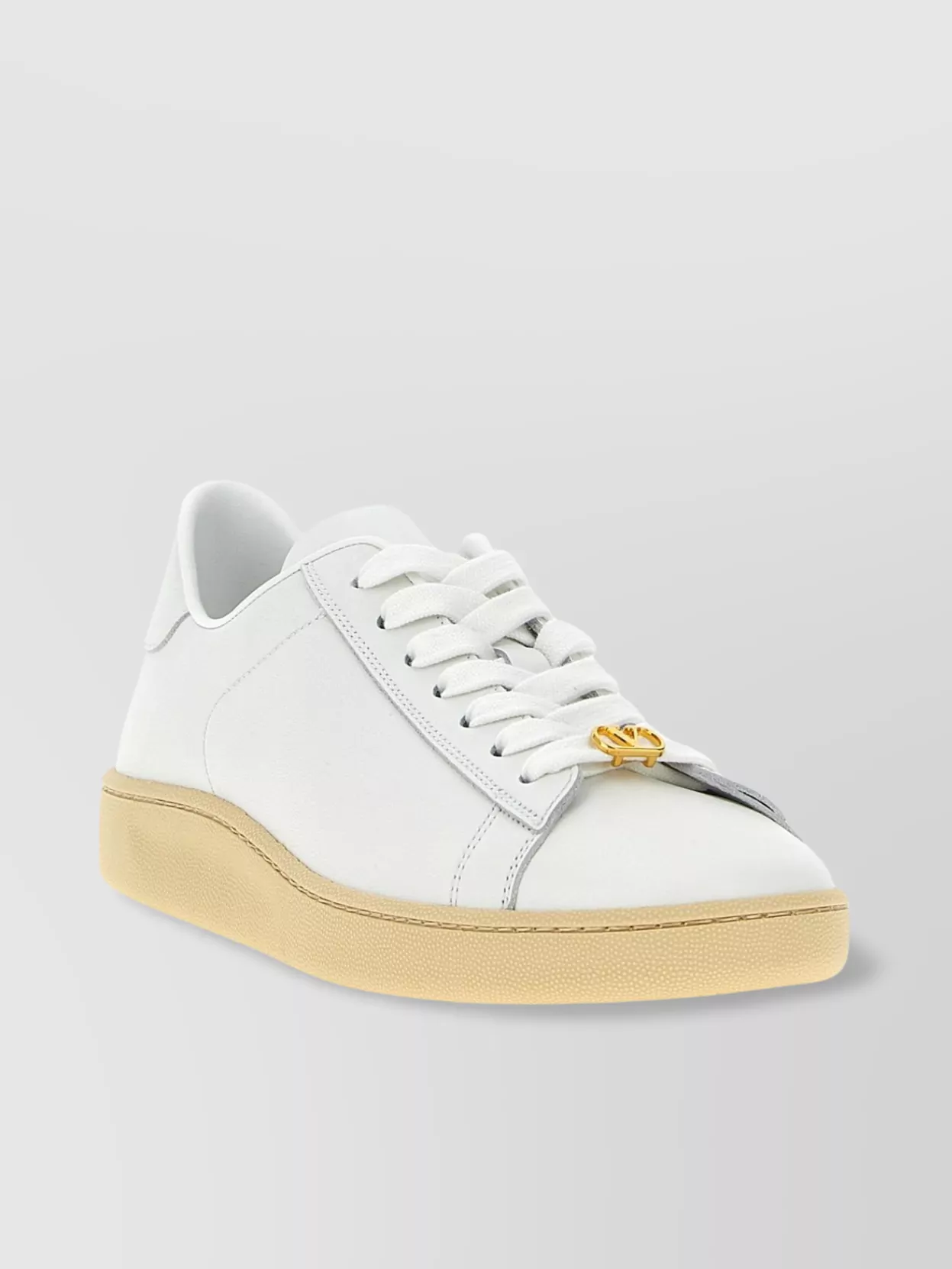 Valentino White Leather Vlogo Signature Sneakers