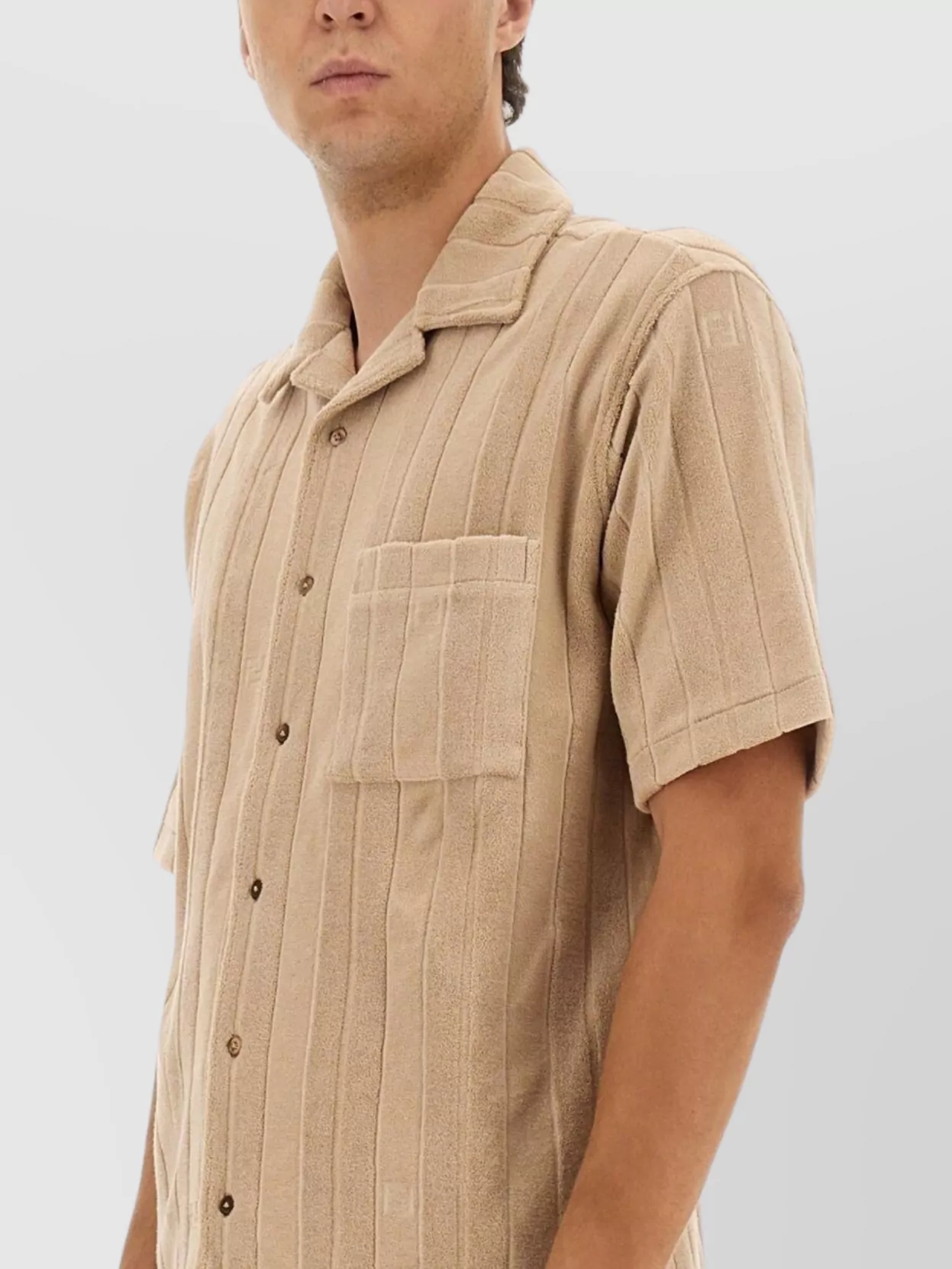 Fendi Shirt Chest Pocket Striped Pattern
