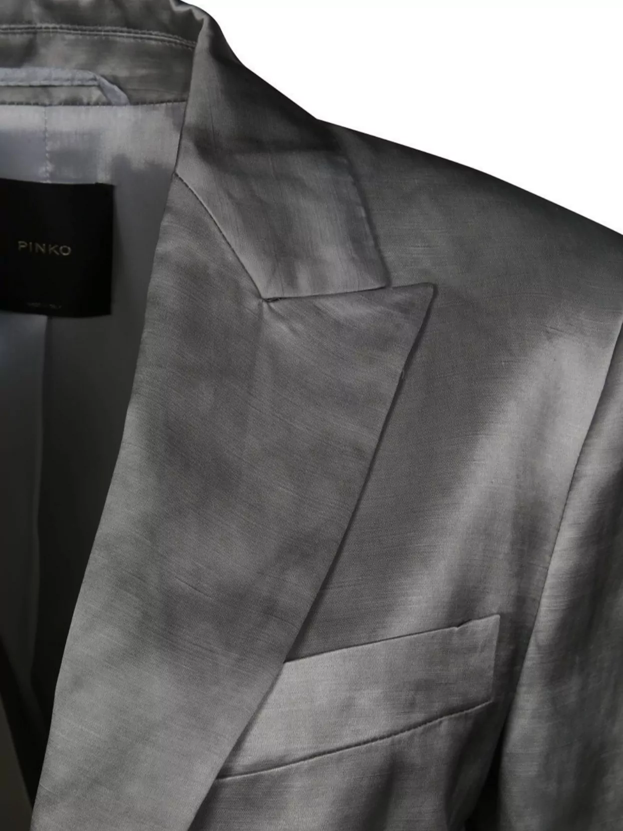 Pinko Flap Pocket Satin Lapel Jacket