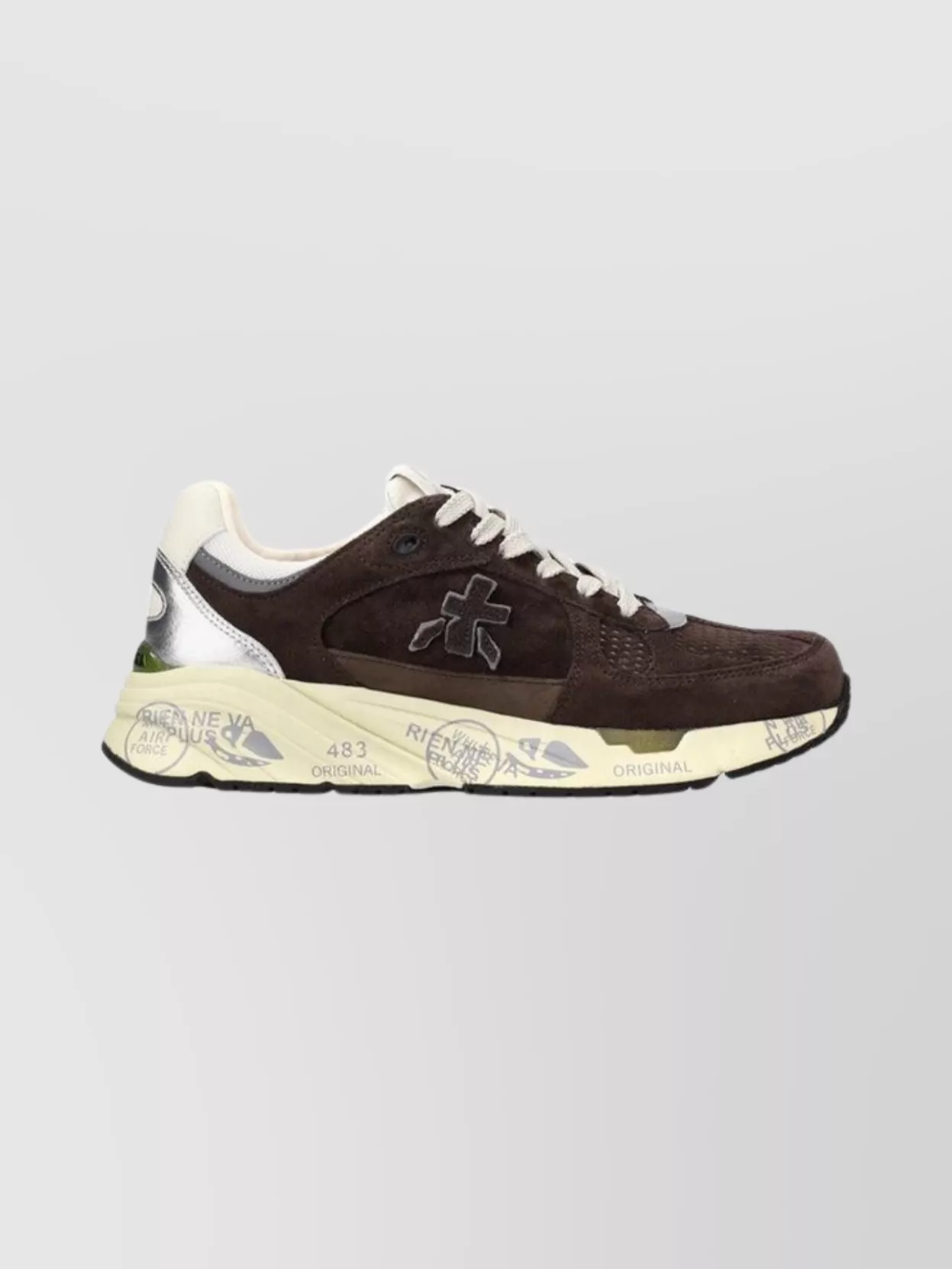 Premiata Sneakers With Contrast Sole And Cushioned Collar