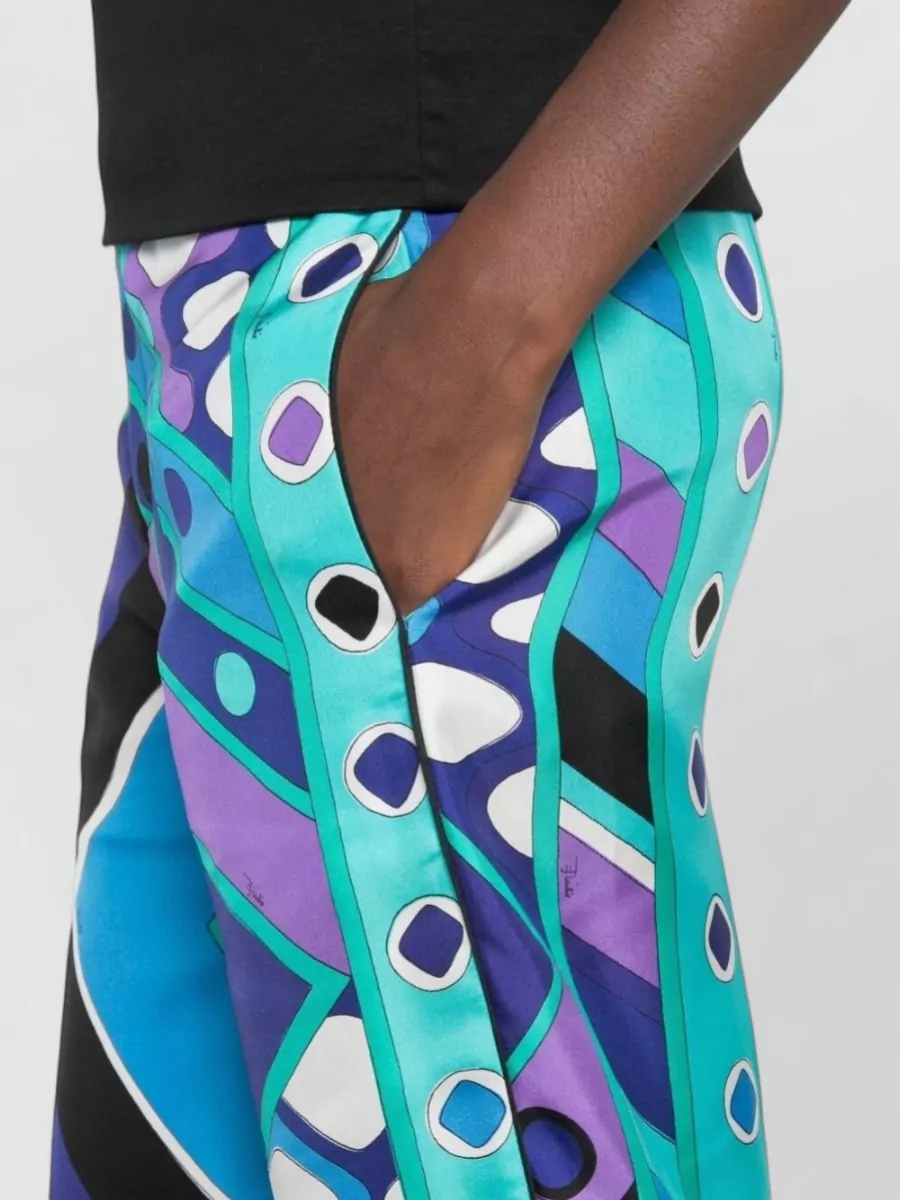 Pucci silk printed wide-leg trousers