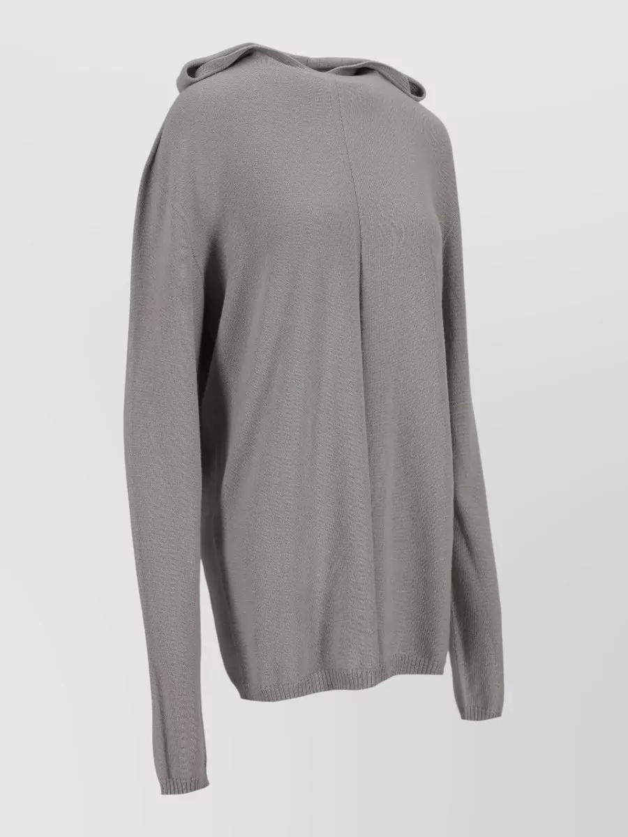Rick Owens Relaxed Fit Hooded Knitwear Top