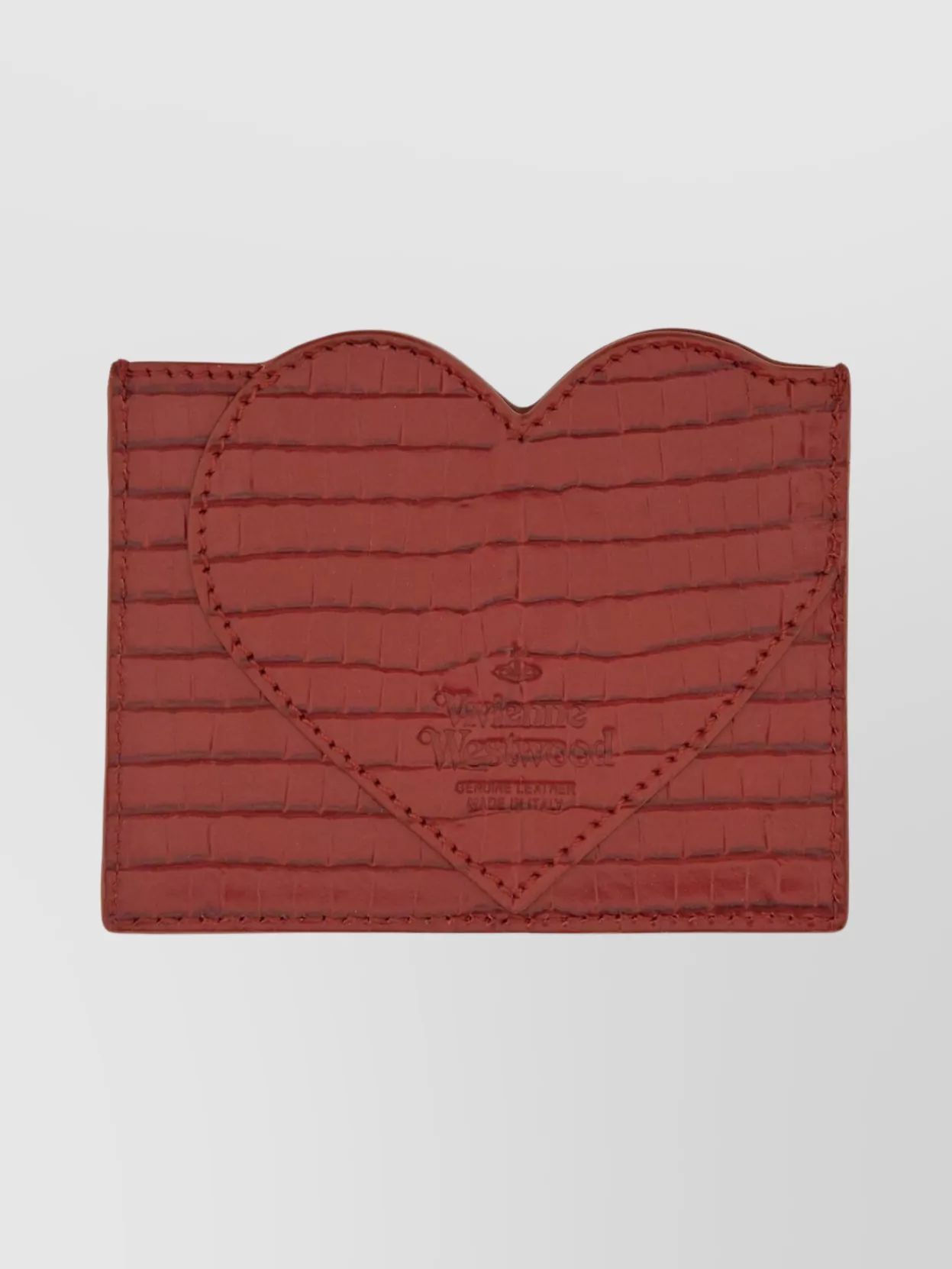 Vivienne Westwood Heart-shaped Purse Croc-embossed Texture