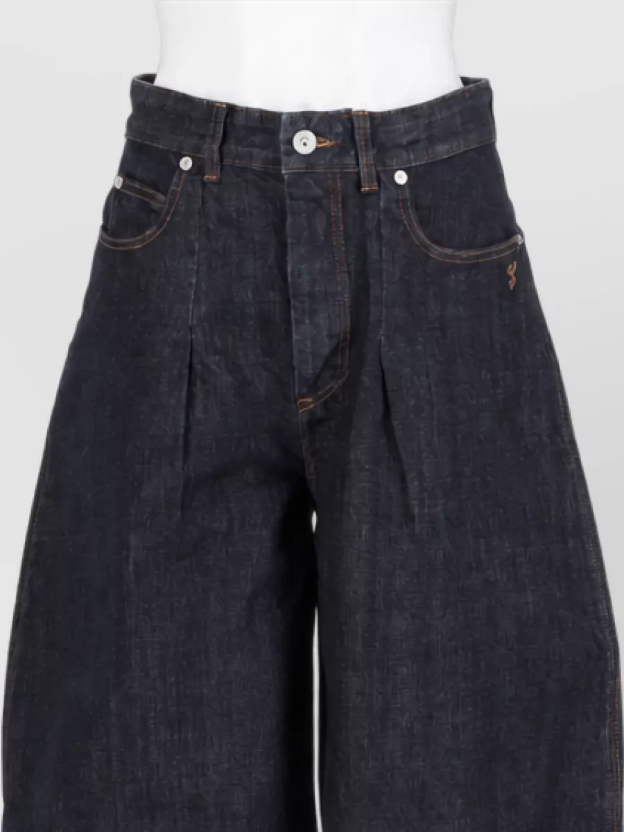 Jacquemus Denim High-Rise Wide-Leg Trousers