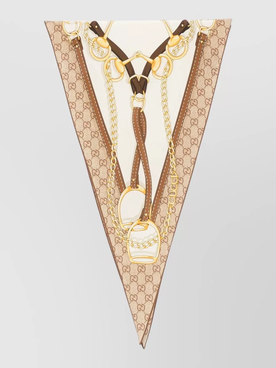 Gucci silk printed scarf