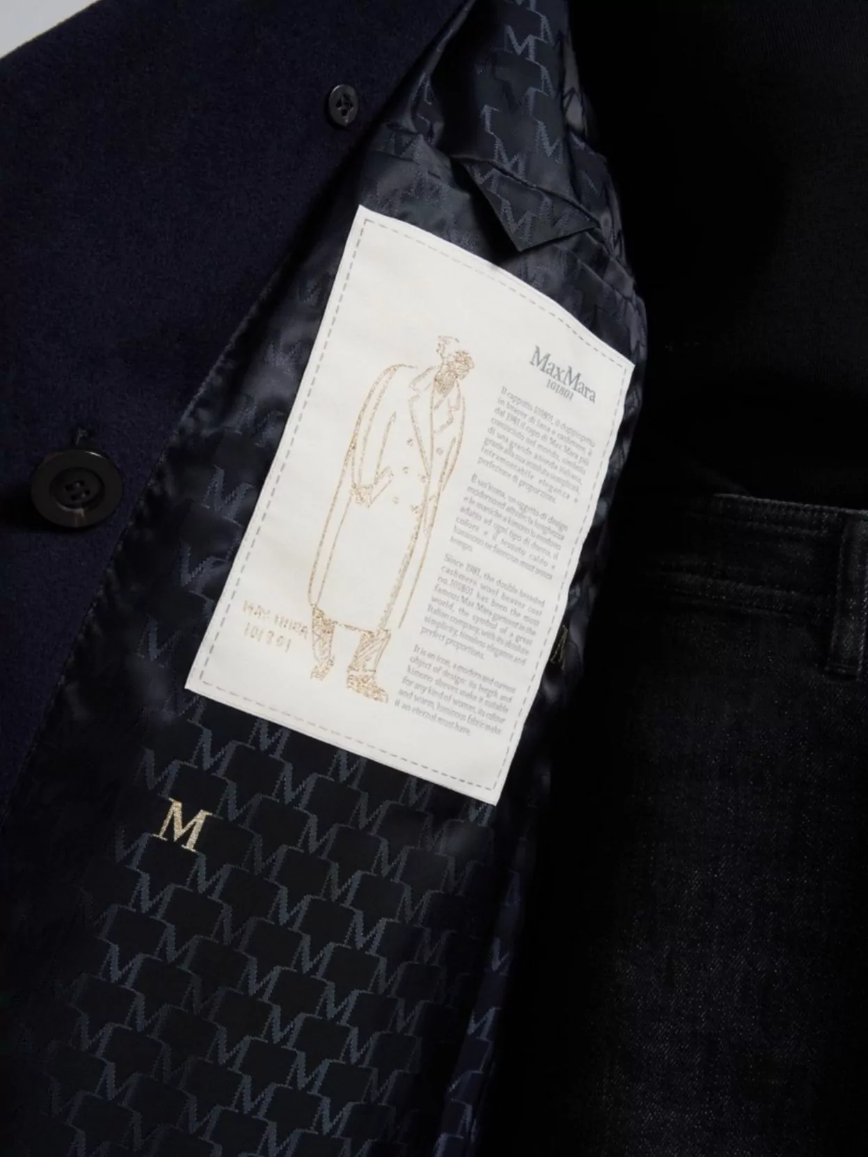 Max Mara Waist Belted Double-Breasted Long Lapels Pockets