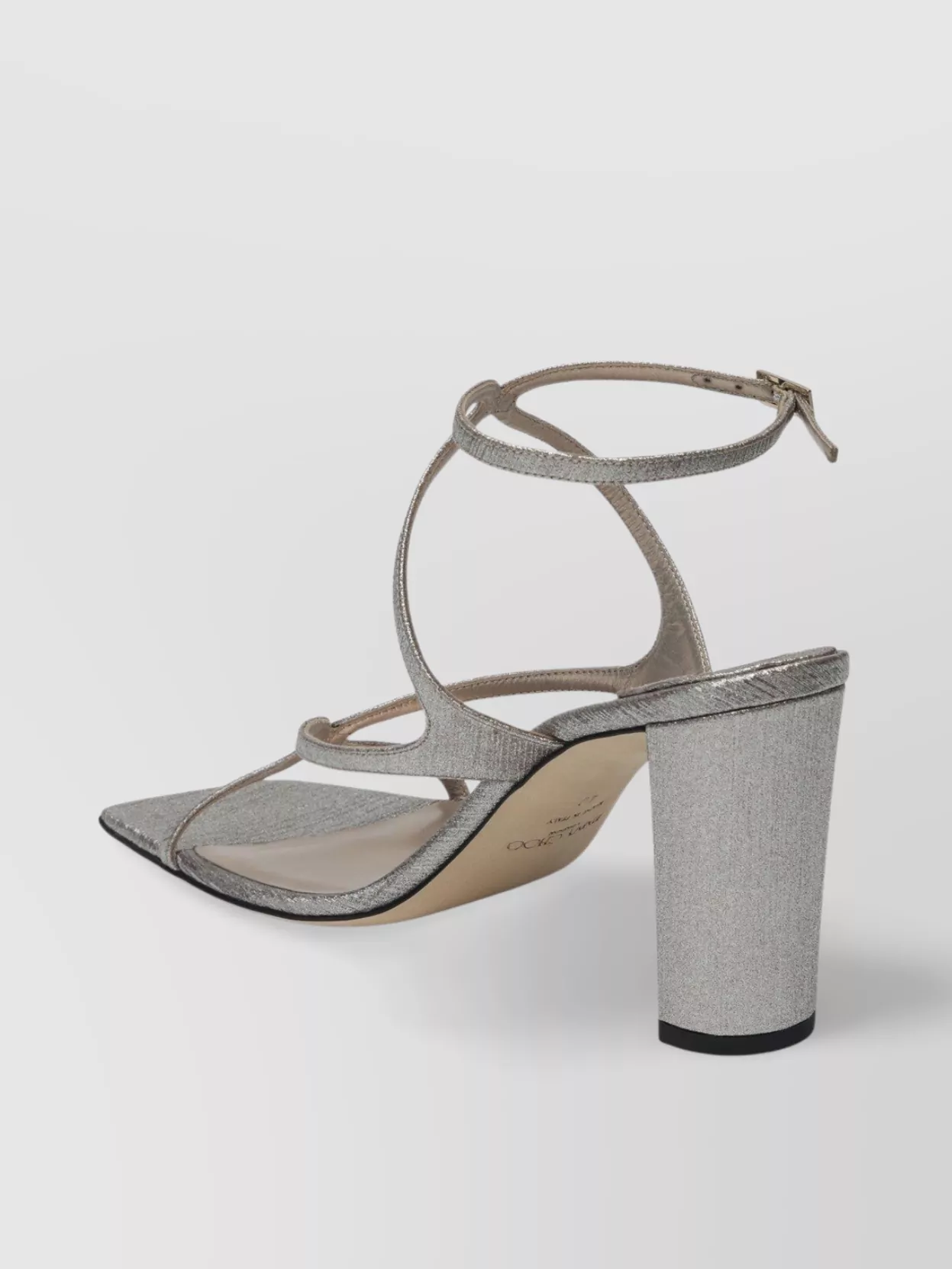 Jimmy Choo Sandal Metallic Leather Ankle Strap
