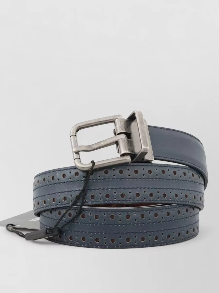 Dolce&Gabbana Perforated Leather Belt