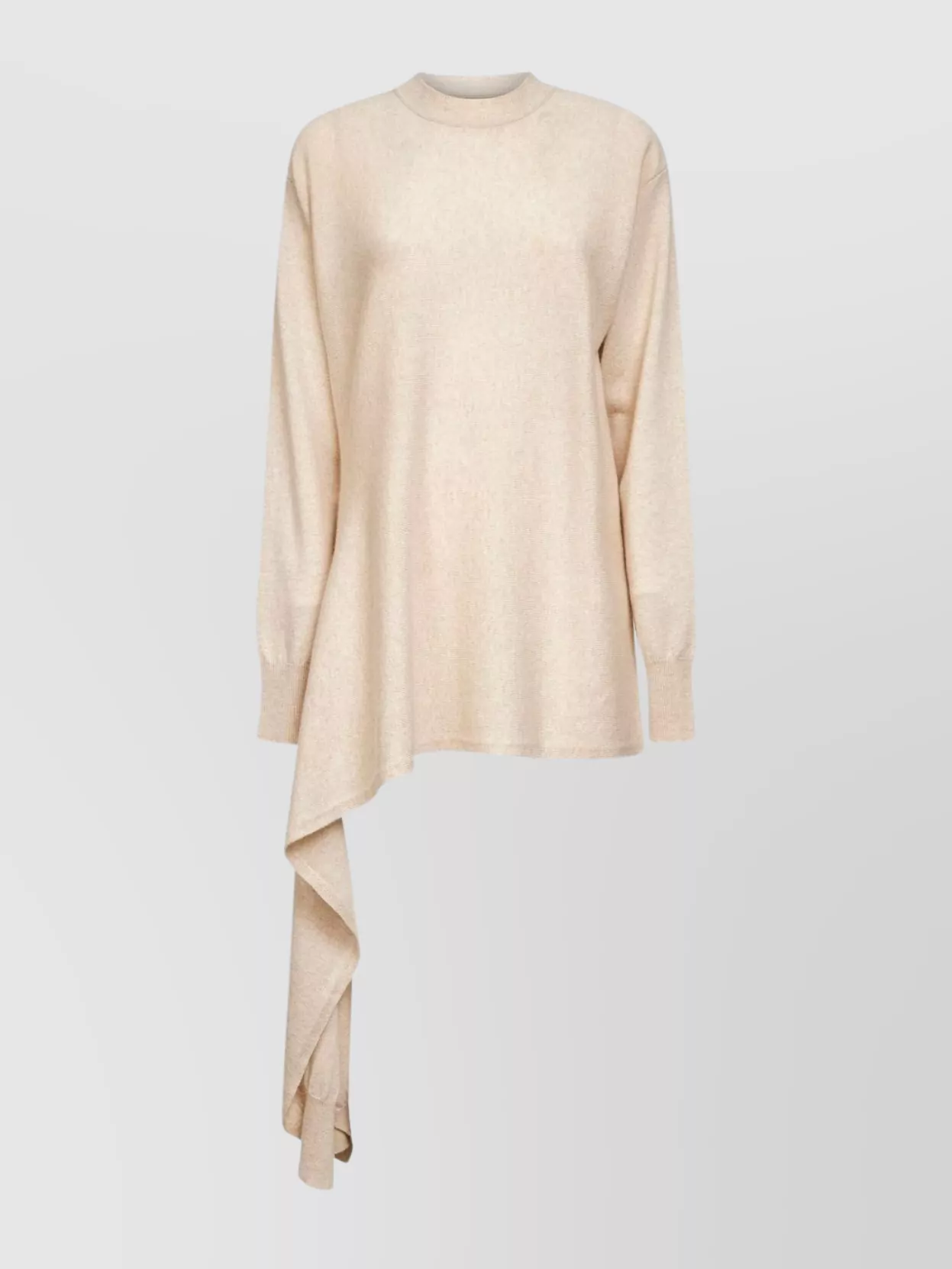 Uma Wang Asymmetric Hem Cashmere Sweater With Long Sleeves In Neutral