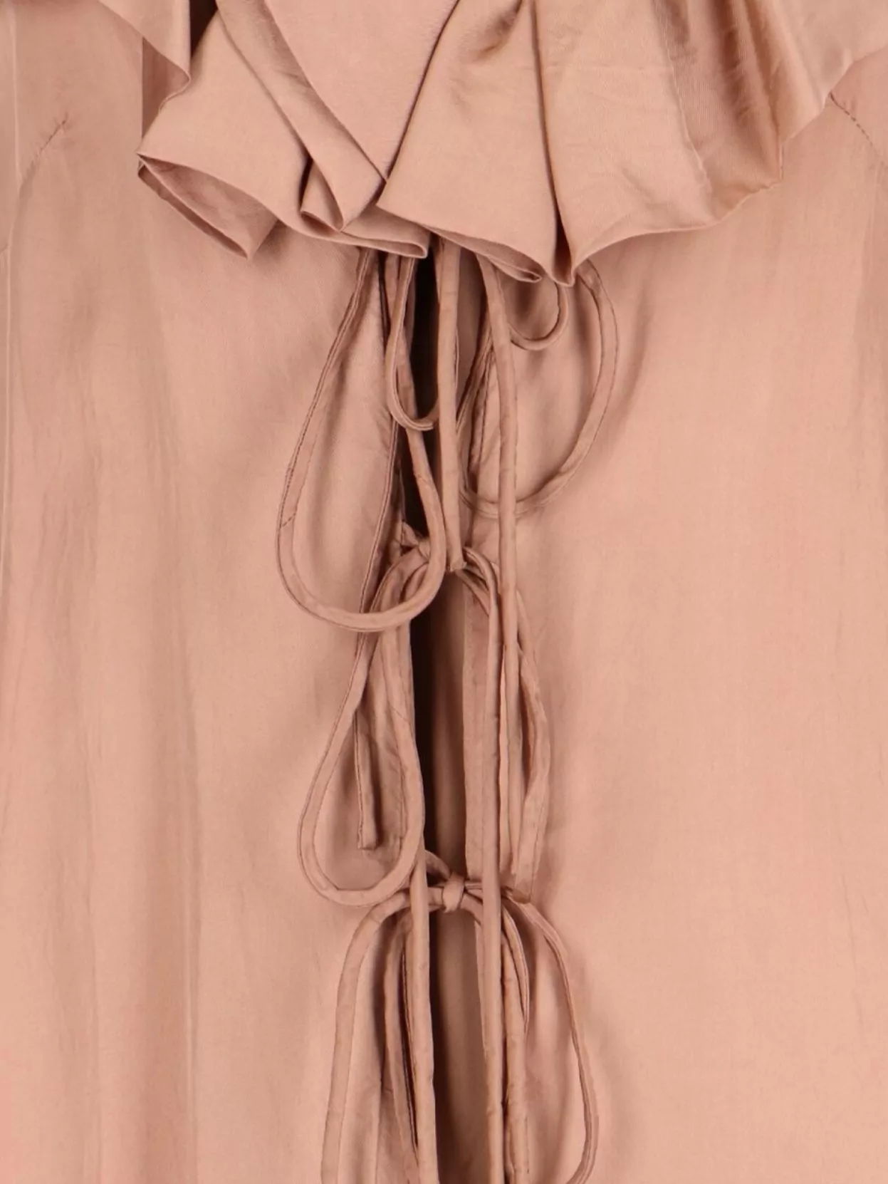 Dries Van Noten Light Brown Petticoat Dress With Ruffle