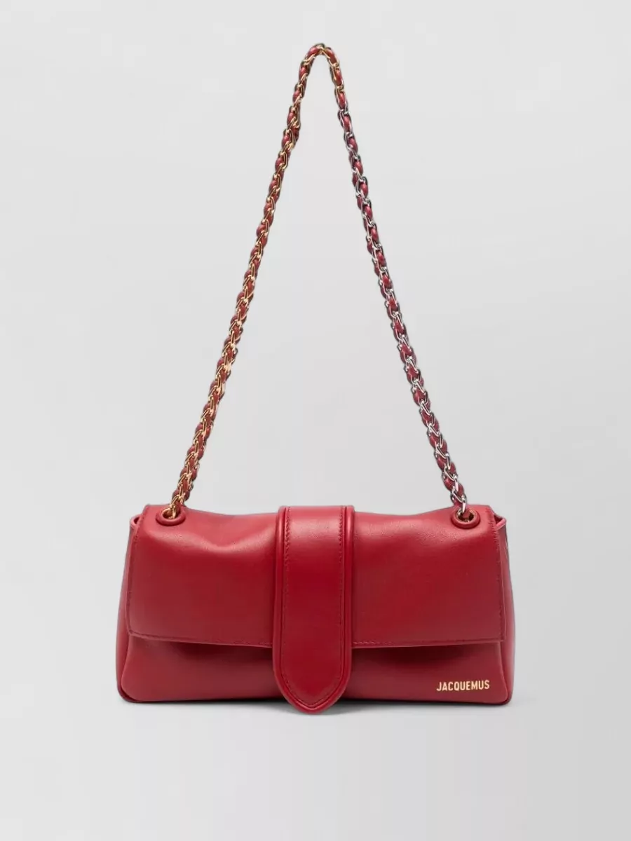 Jacquemus le bambino lamb leather chain shoulder bag