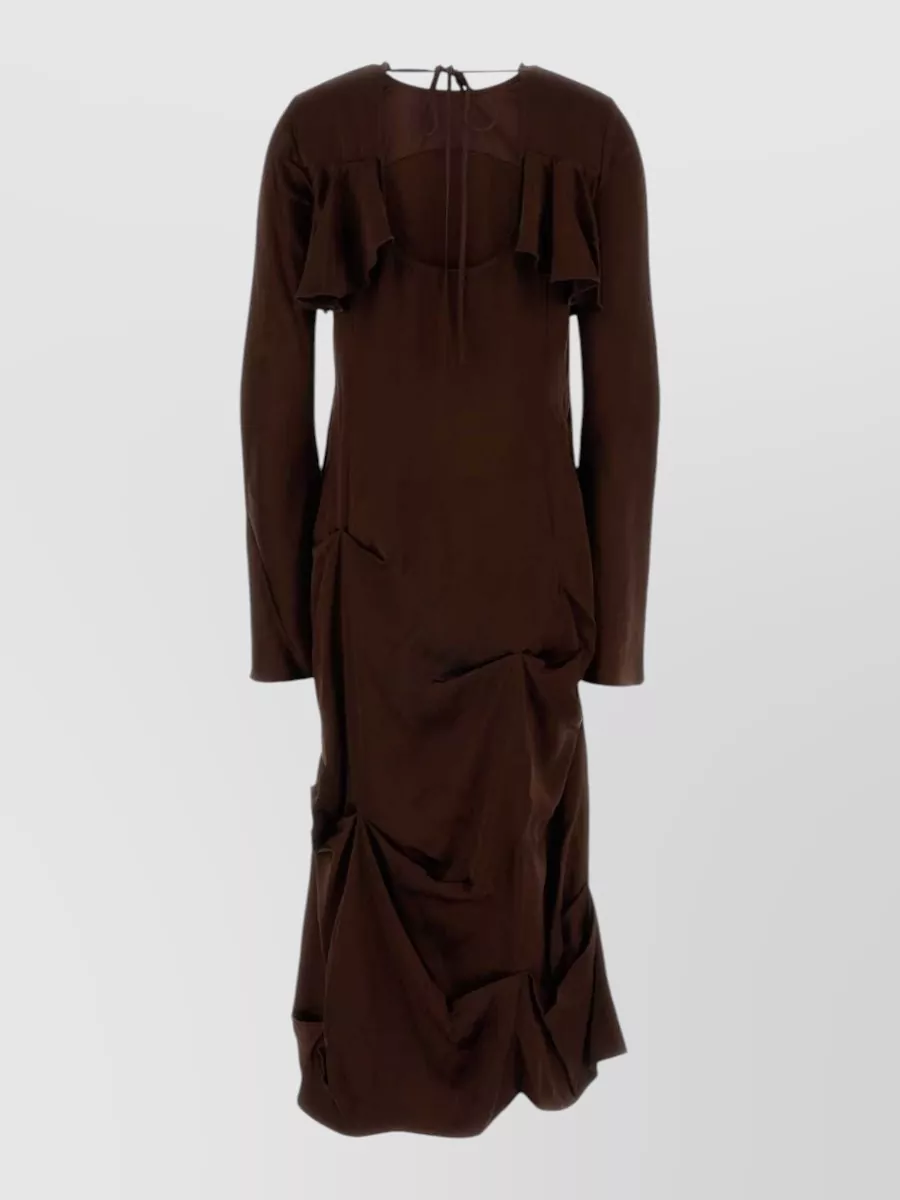 Ganni Satin midi dress