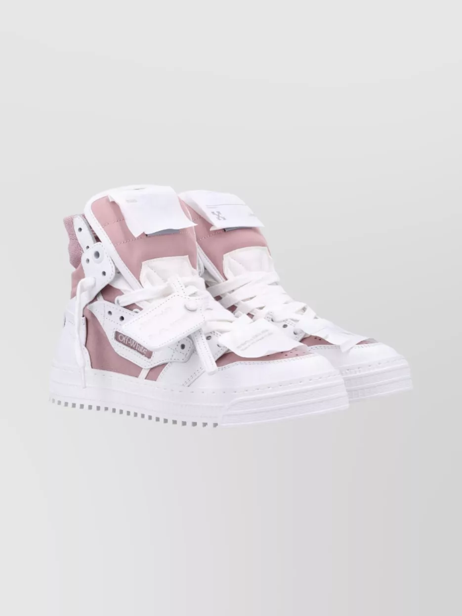 Off-White High-Top Sneakers Contrast Panels
