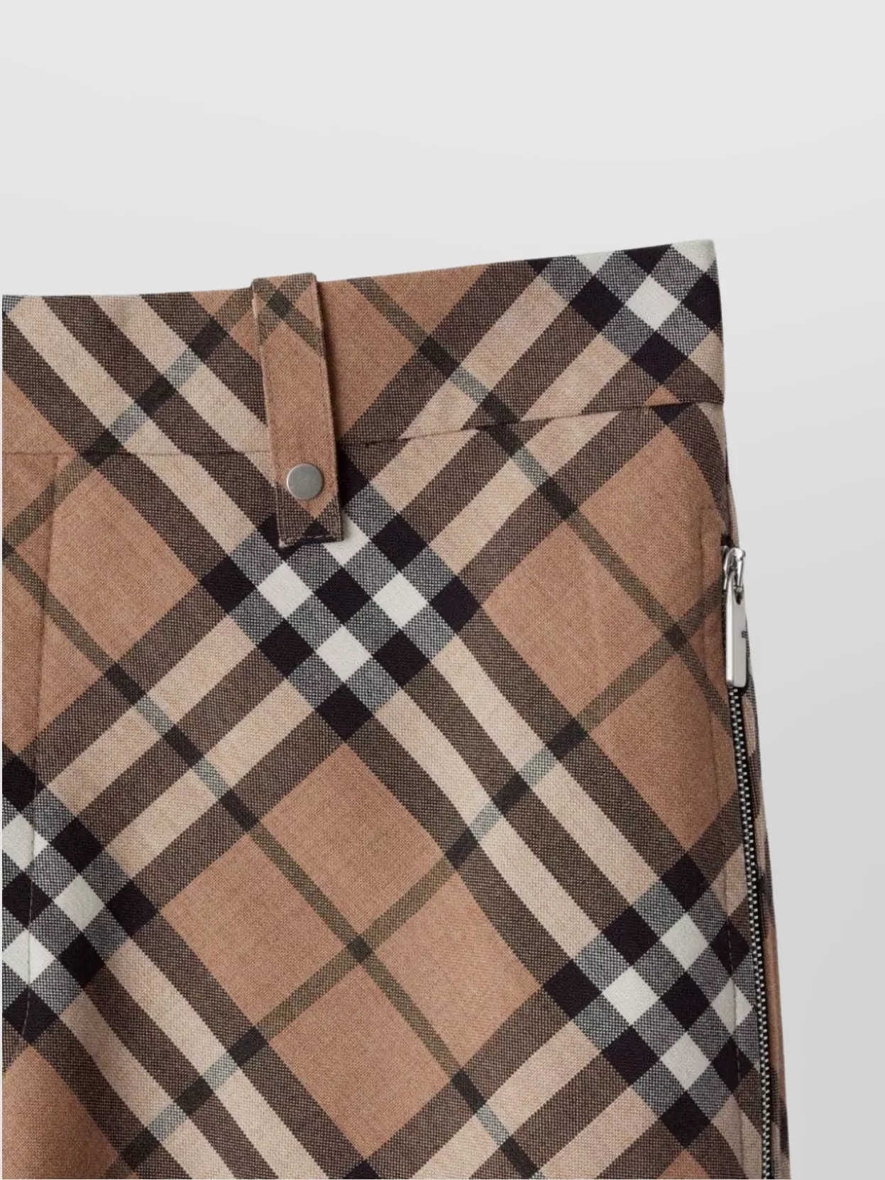 Burberry Tailored Trousers Check Zip Pockets