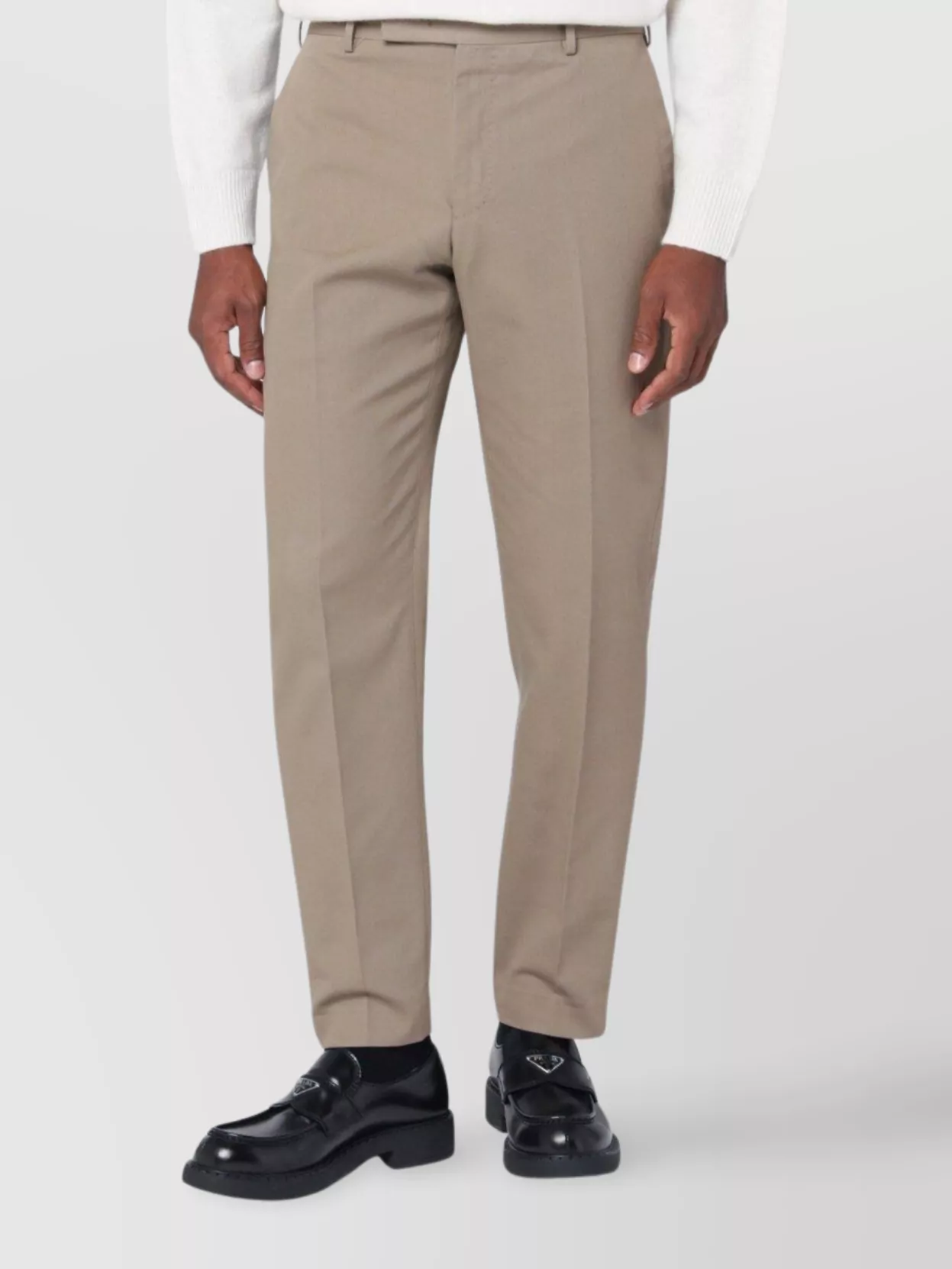 Pt Torino Trousers With Front And Back Pockets In Neutral