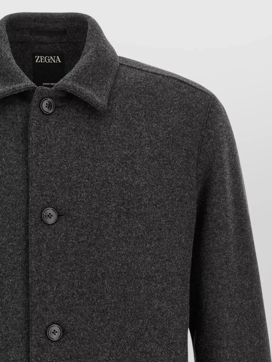 Zegna Cashmere Wool Jersey Overshirt