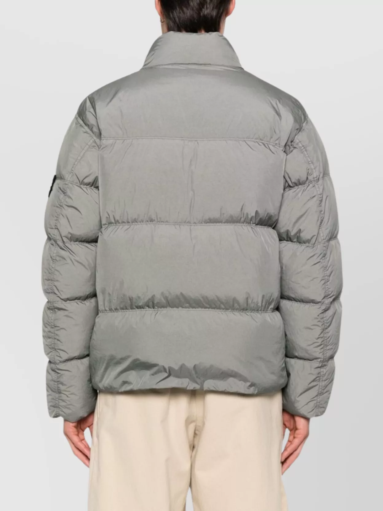 Stone Island Crinkle Reps Ny Padded High Collar Jacket