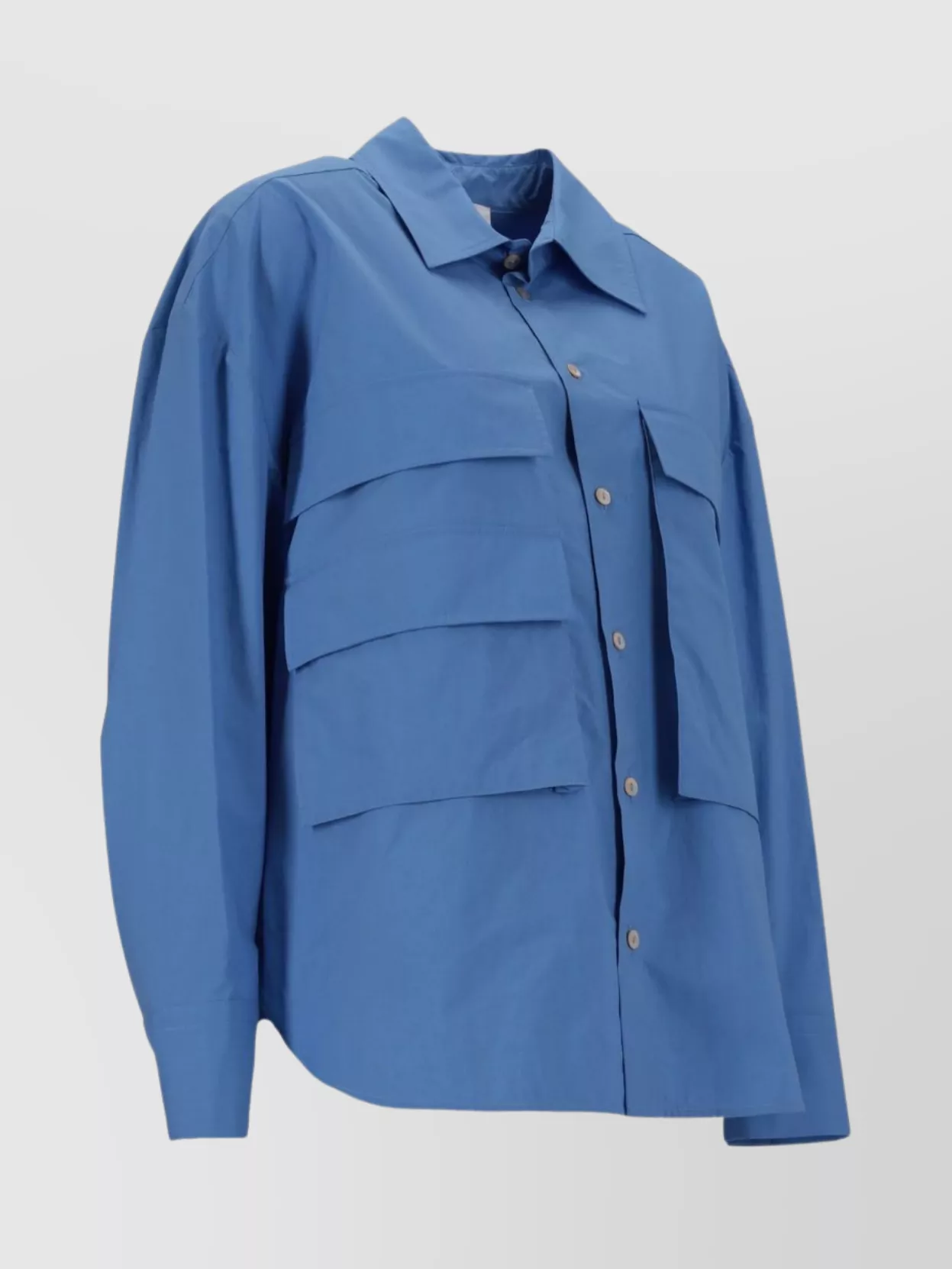 Parosh Long Sleeve Shirt Flap Pockets