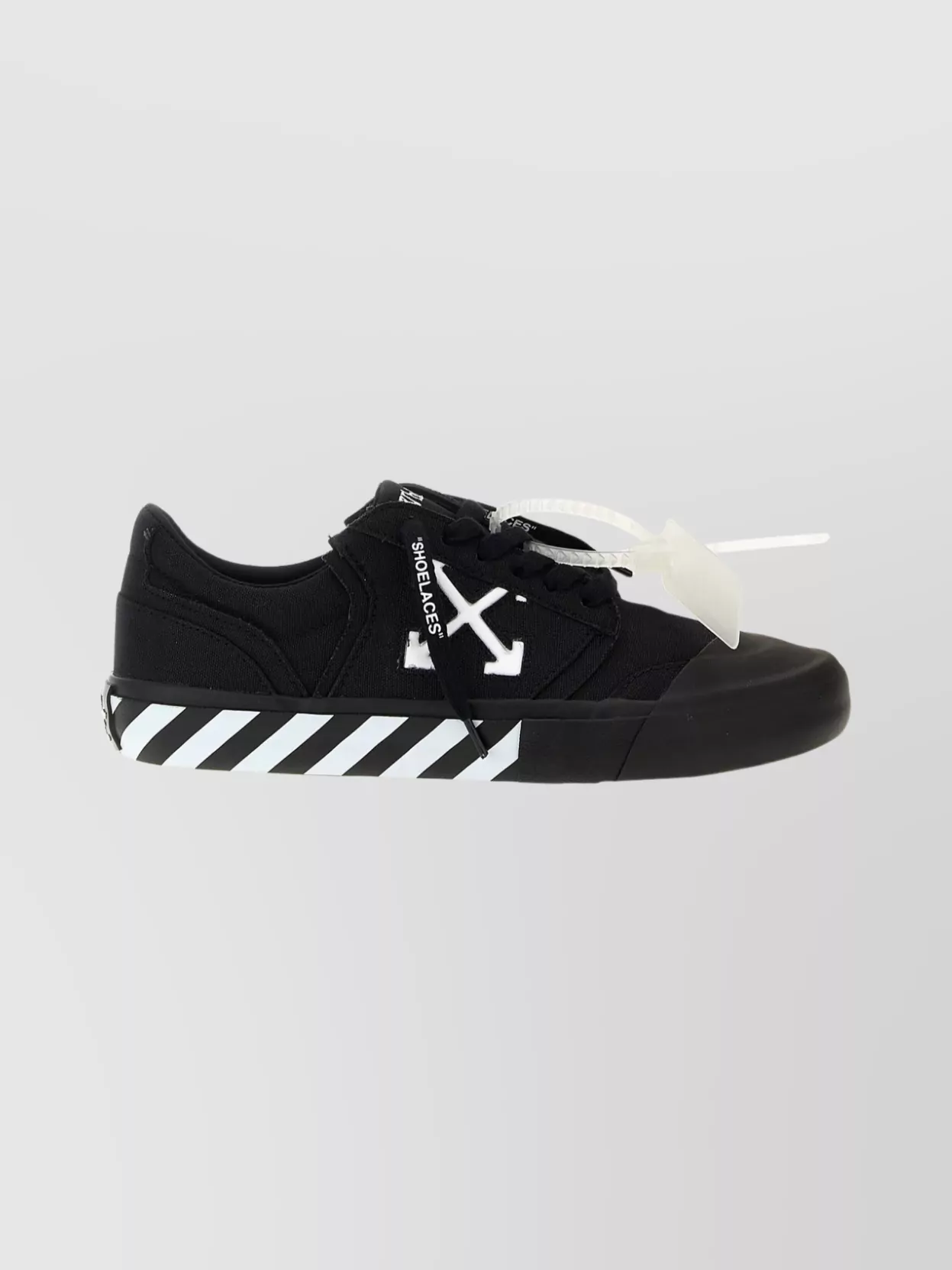 Off-White Striped Low-Top Sneakers Rubber Sole