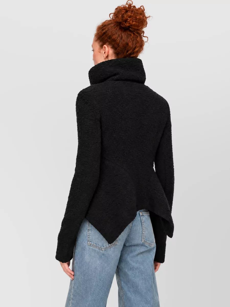 Rick Owens Alpaca Virgin Wool Buttoned Coat
