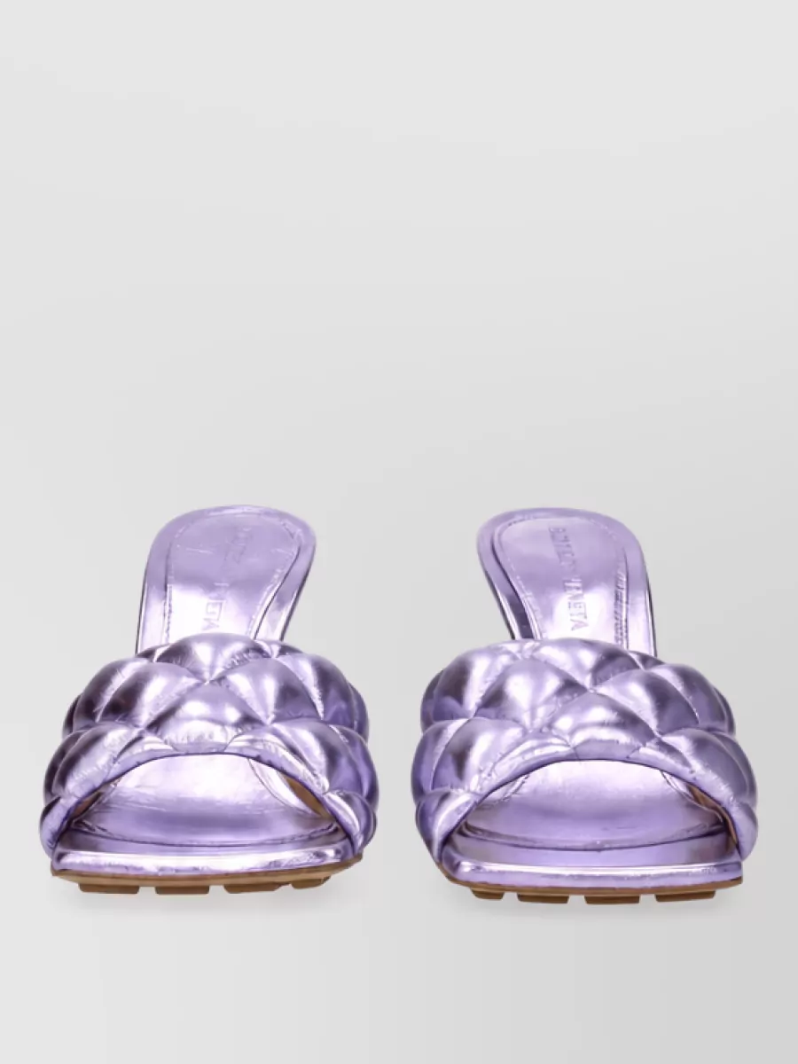 Bottega Veneta leather padded high-heel mules