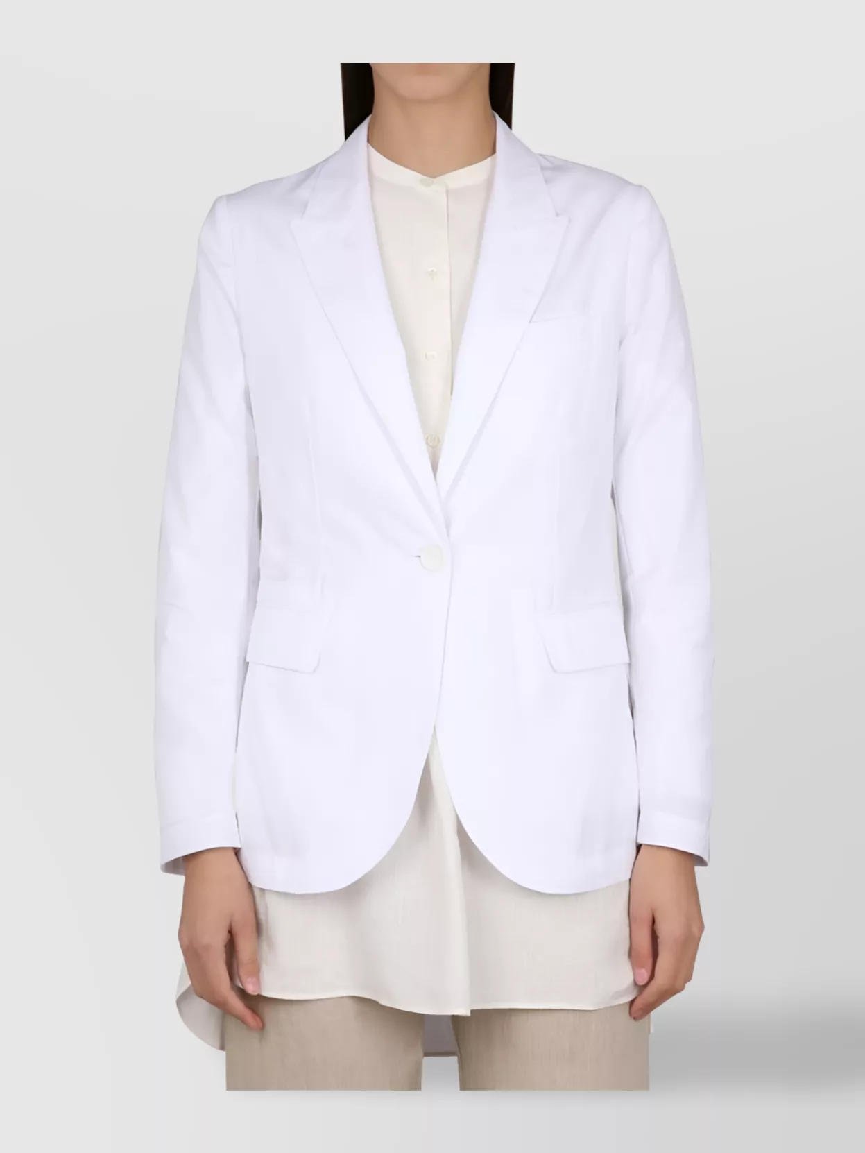 Aspesi V-neck Jacket With Front Flap Pockets