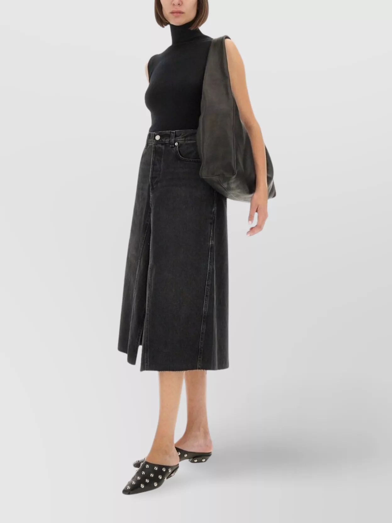 Sportmax Vertigo High-neck Sleeveless Top In Black