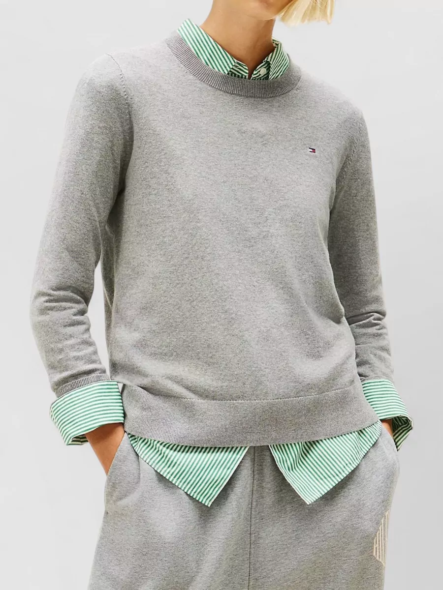 Tommy Hilfiger Fine Knit Crew Neck Long Sleeve Sweater