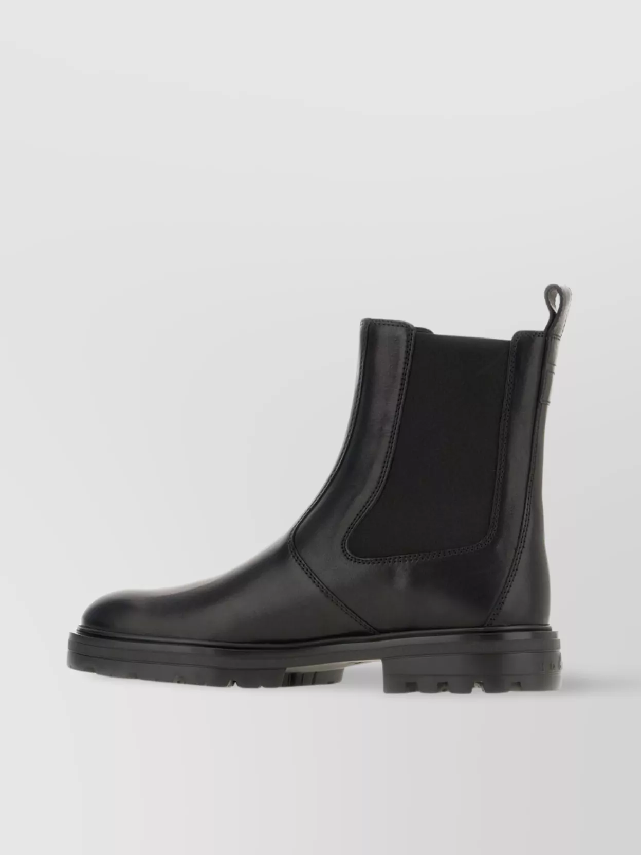 Hogan Chunky Sole Leather Ankle Boots