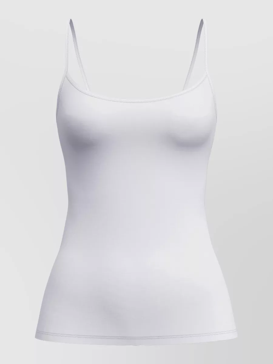 Calida Seamless Spaghetti Strap Top Adjustable Straps In White