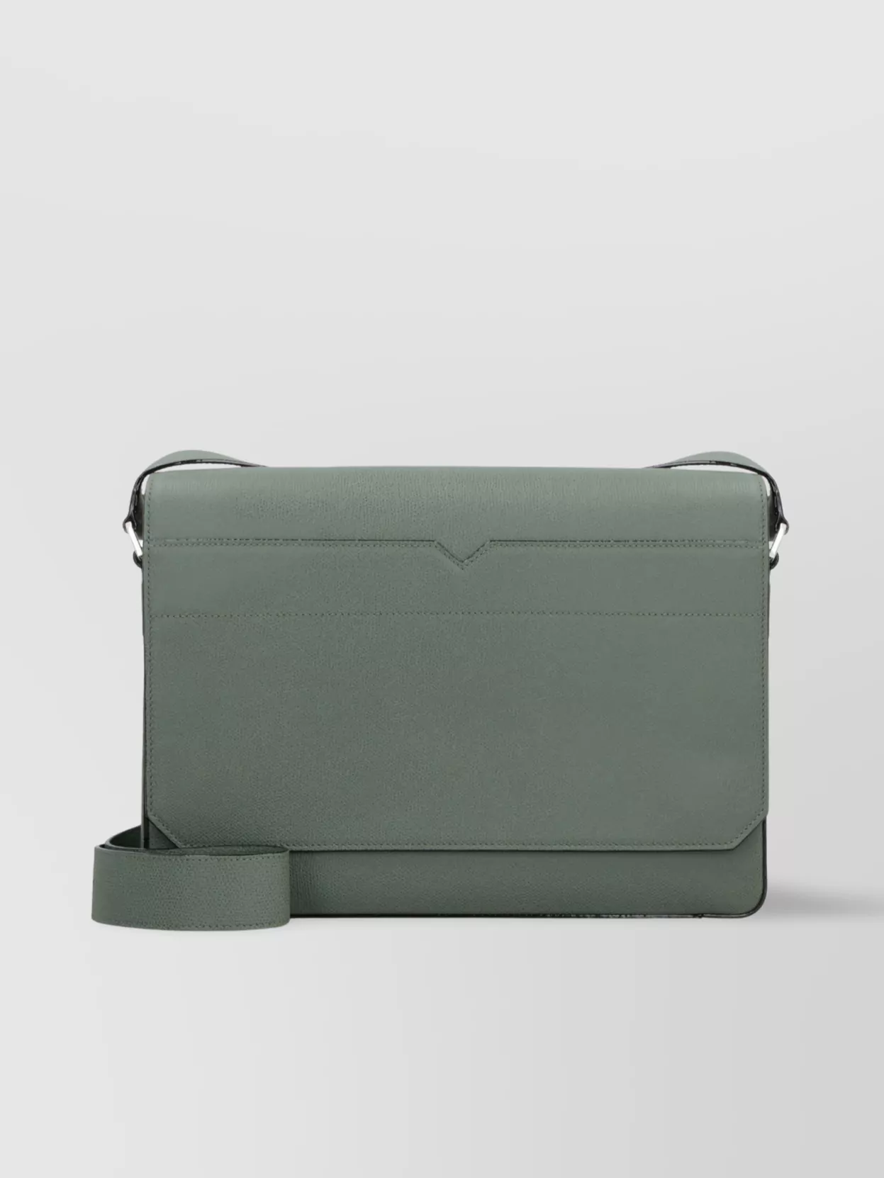 Valextra Line Leather Messenger Bag