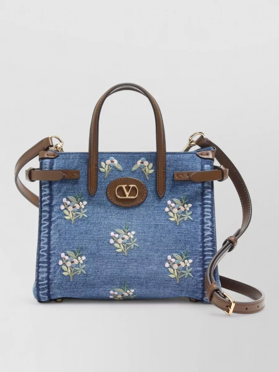 Valentino Garavani Antibes Small Denim Tote Bag