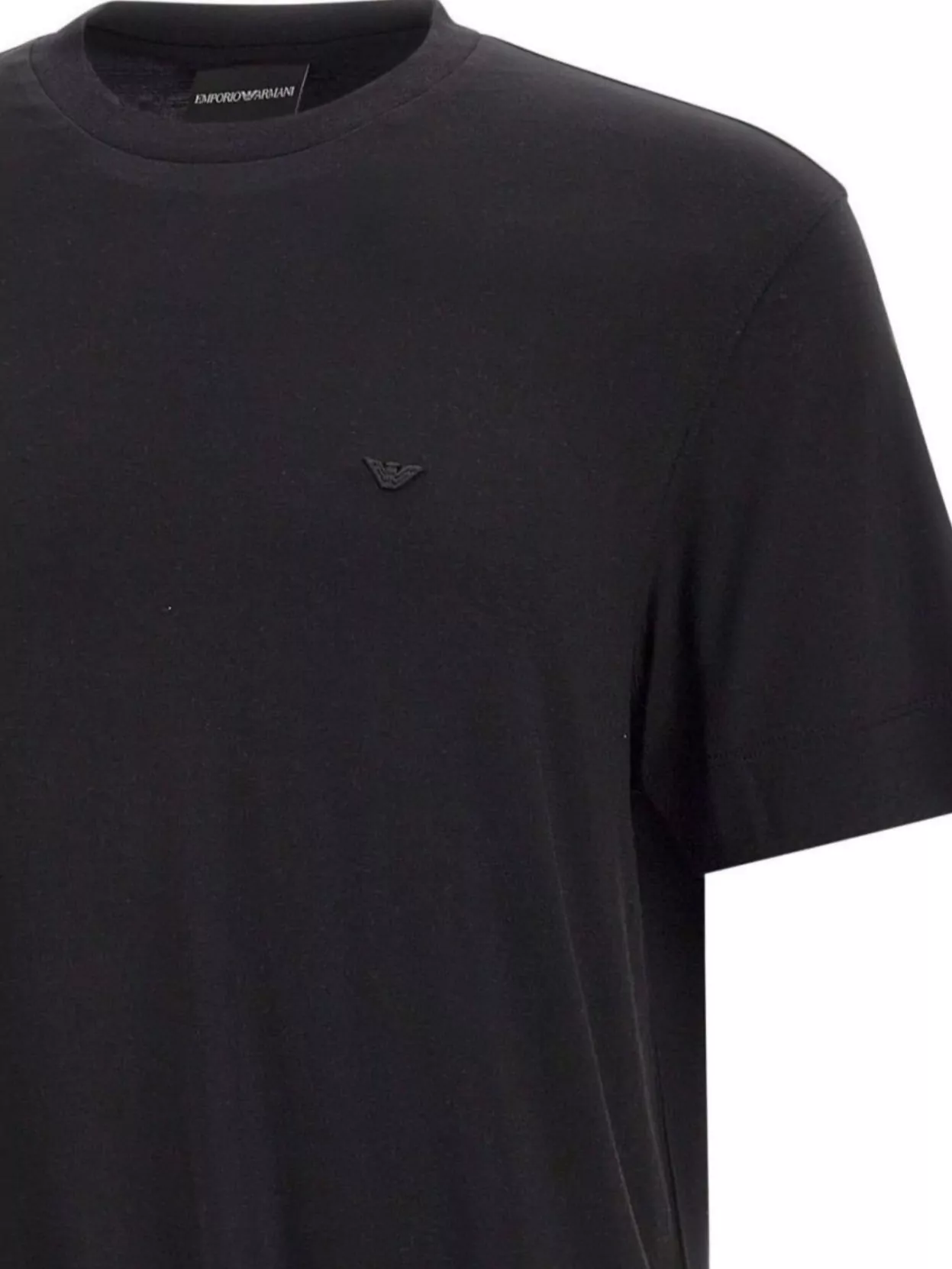Emporio Armani Crew Neck Modal Blend Short Sleeve Top