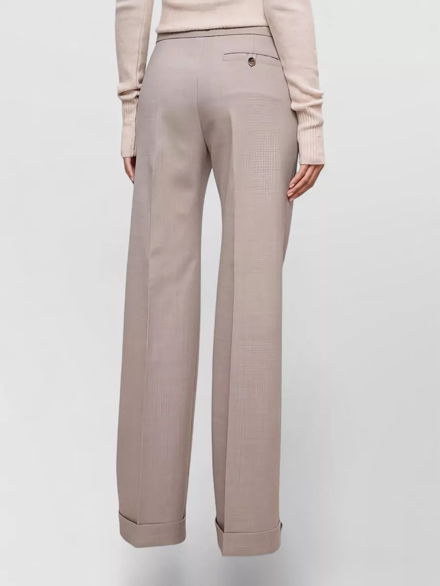 Philosophy Straight Trousers Belt Loops Cuffed Hem