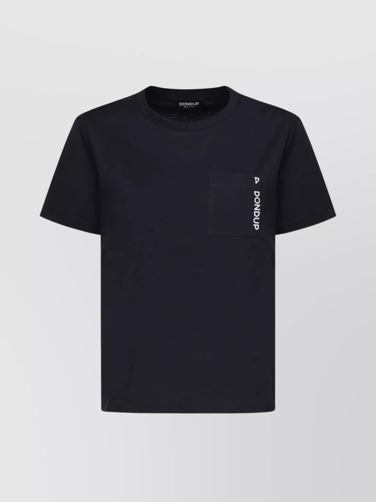 Dondup Cotton Crewneck T-shirt With Pocket