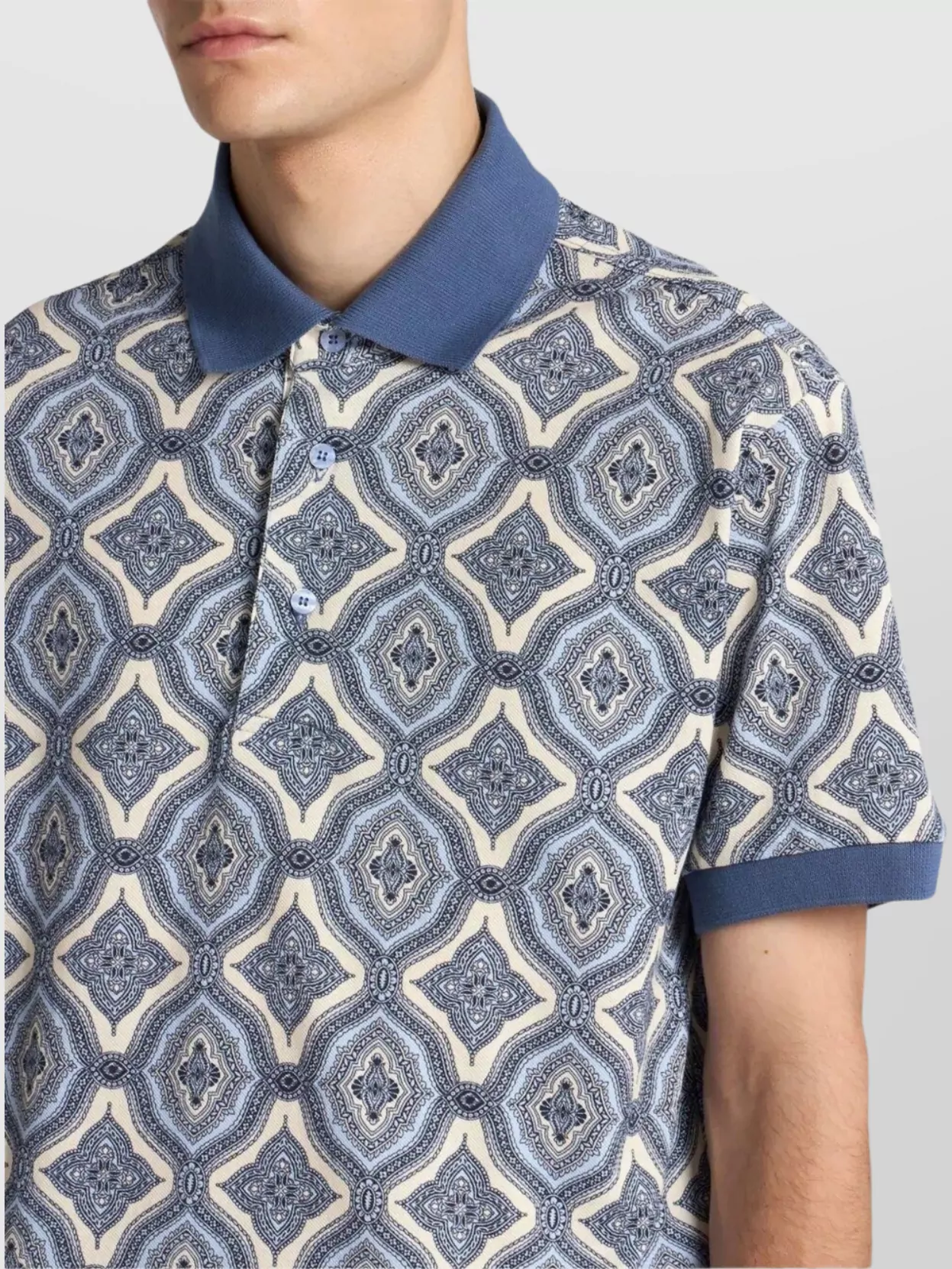 Etro Geometric Print Polo Shirt