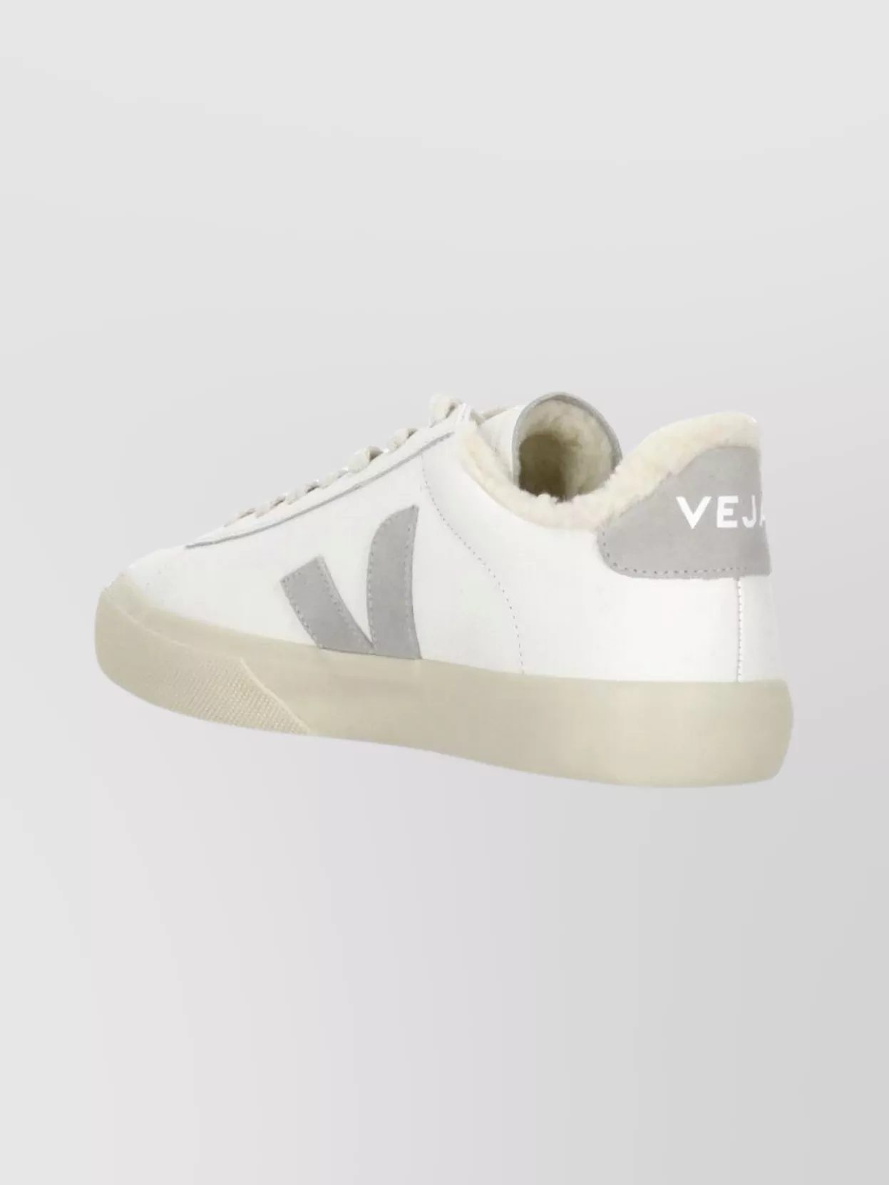 Veja Round Toe Low Top Rubber Sole Sneakers