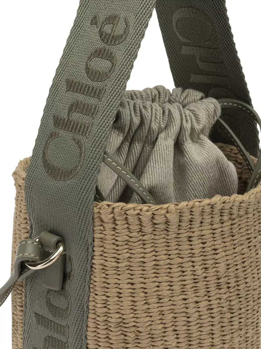 Chloé Bucket Crossbody Bag Woven Texture Strap