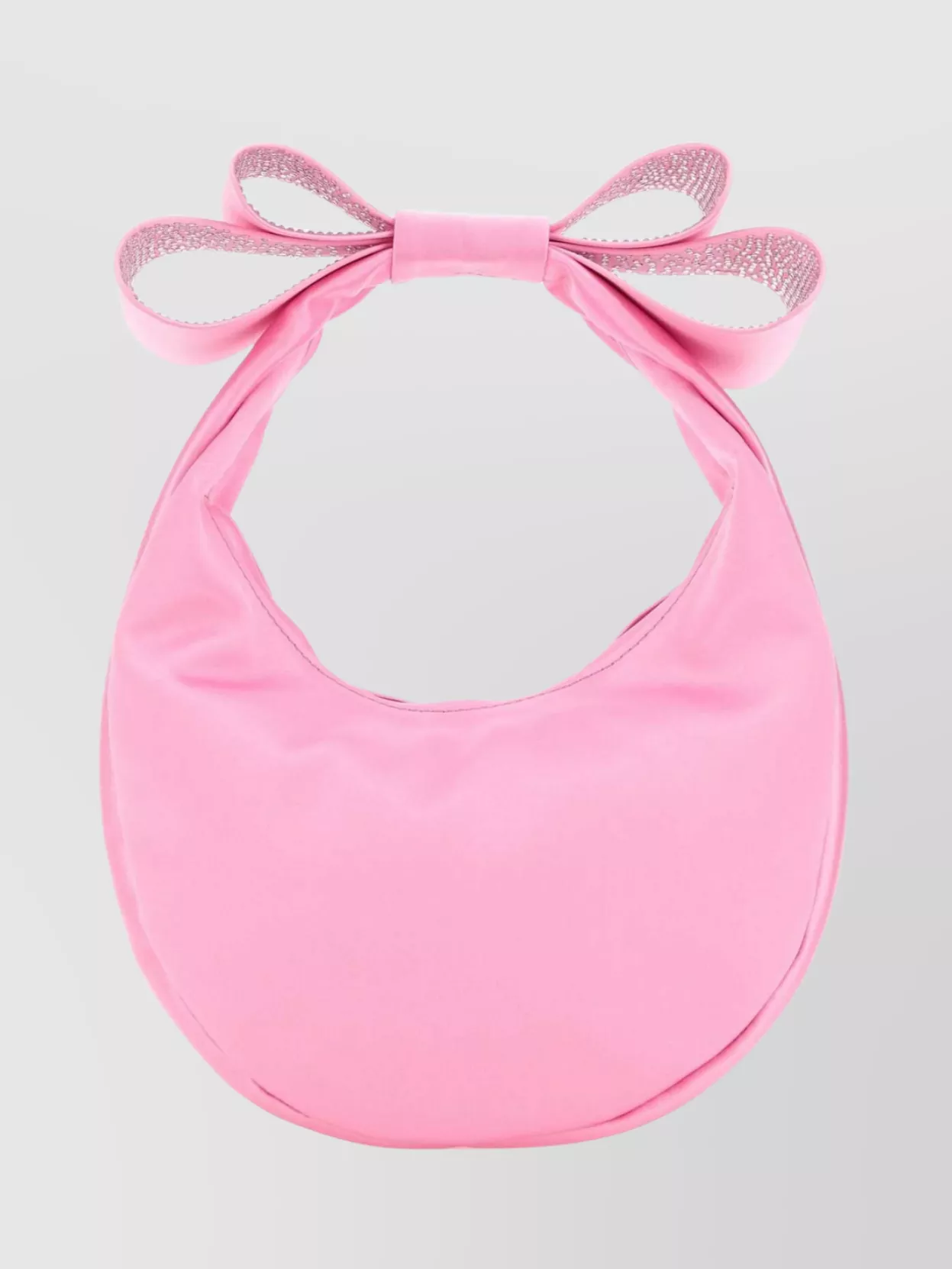 Mach & Mach Small Bow Satin Top-handle Bag In Rosa