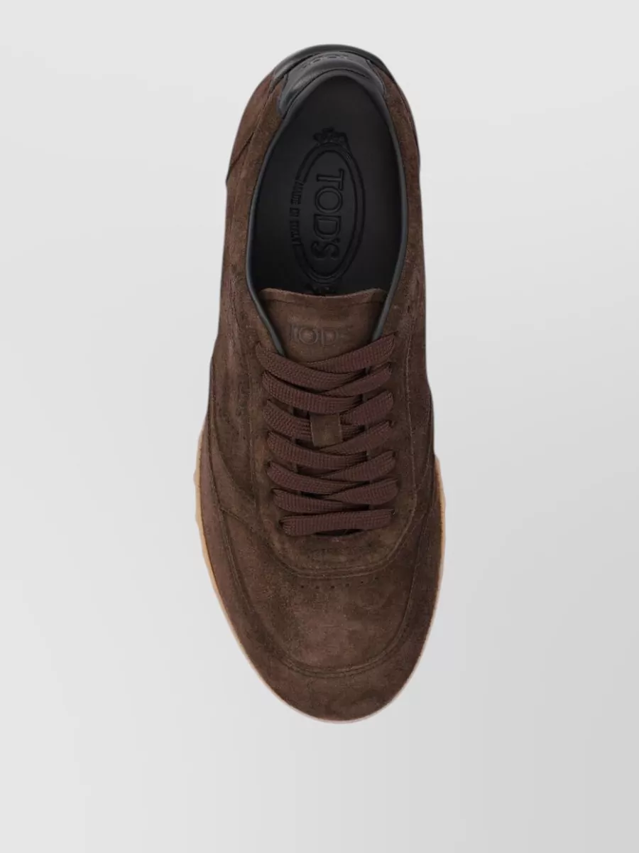 Tod's Suede Leather Lace-Up Sneakers